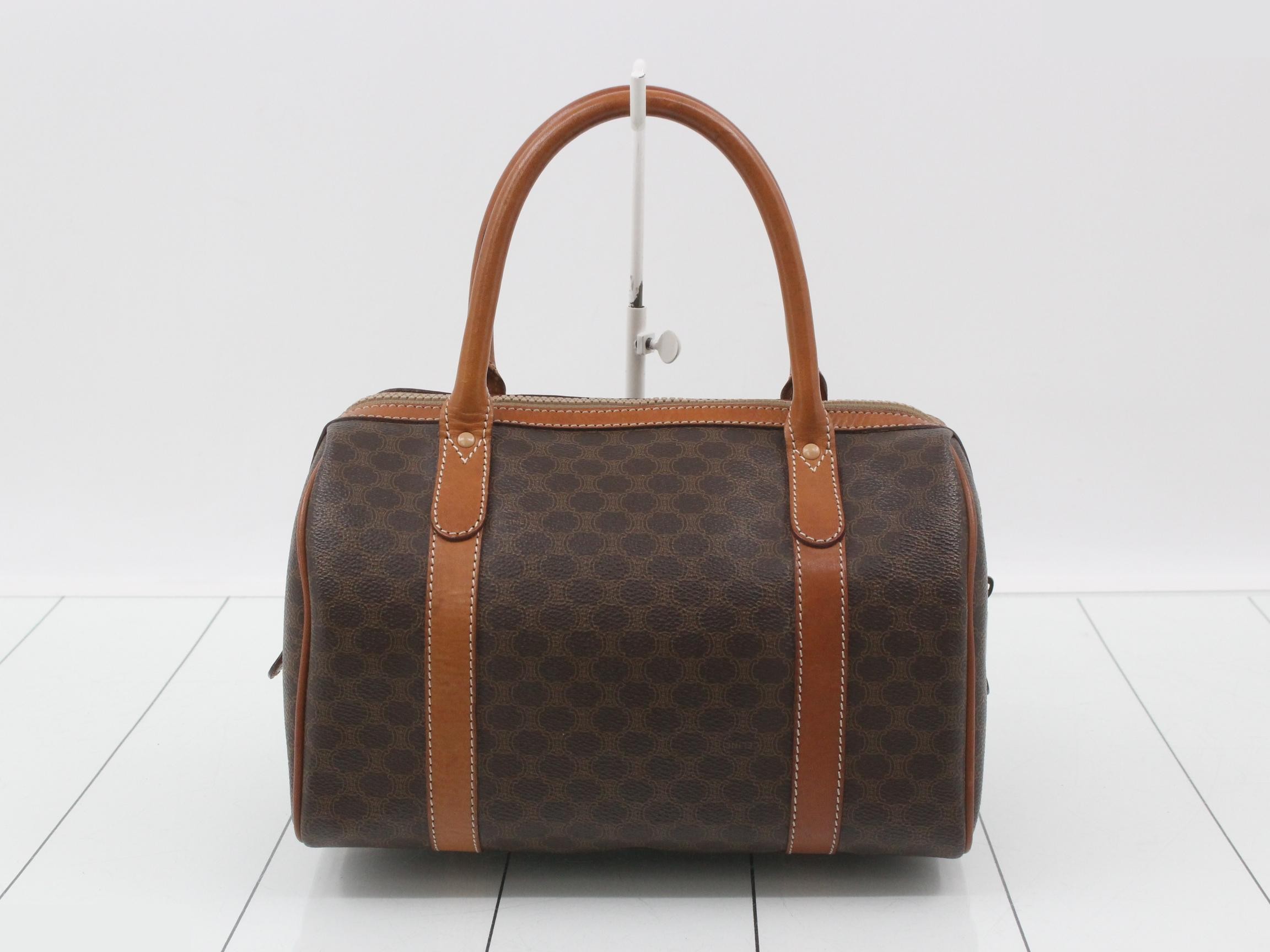 Macadam Boston Bag, Brown, Leather, PVC Leather — view 2