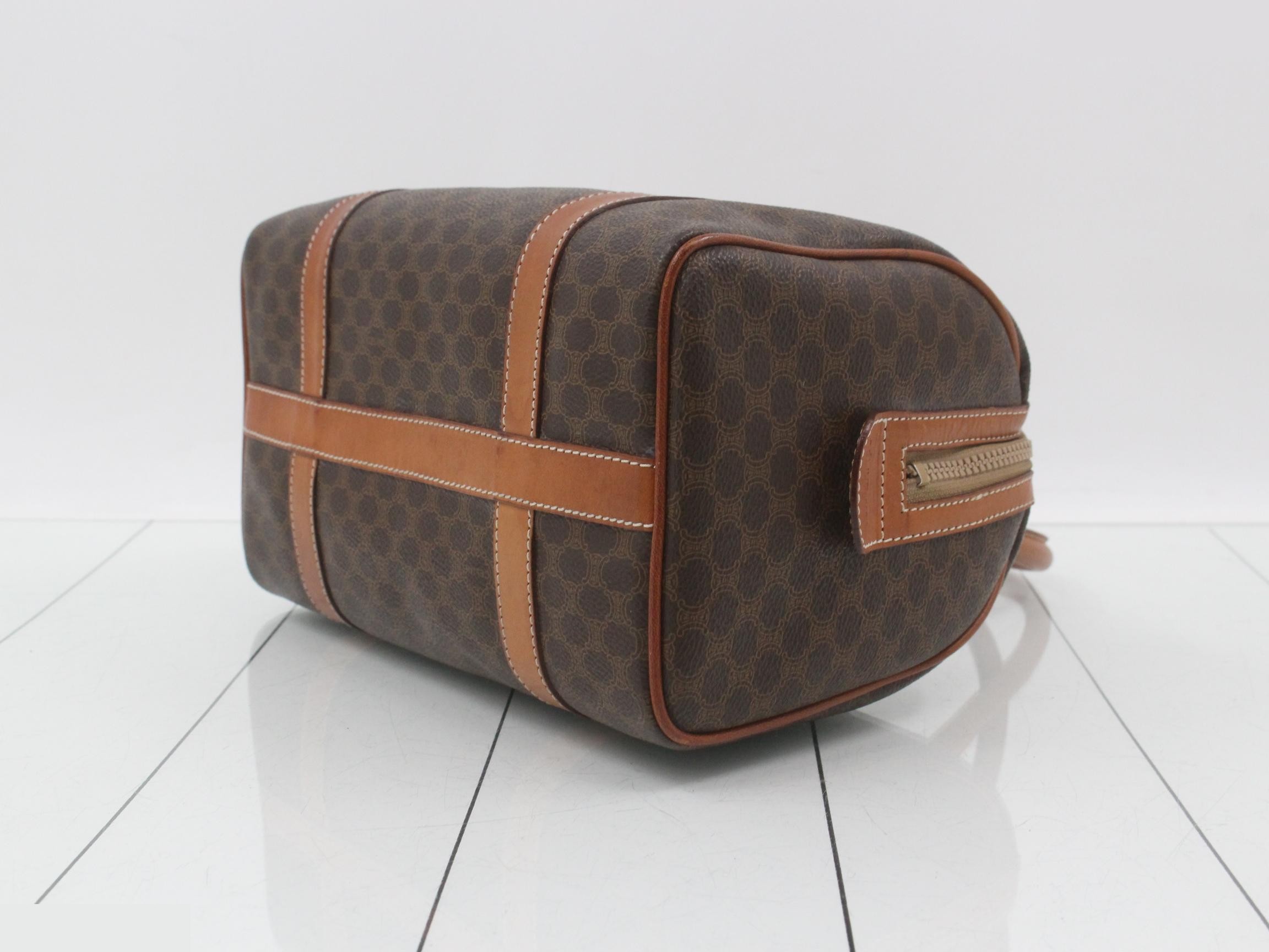 Macadam Boston Bag, Brown, Leather, PVC Leather — view 6