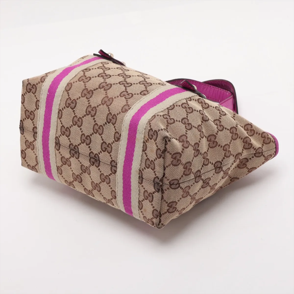 GG Canvas x Leather Handbag Beige x Purple 139261 — view 3
