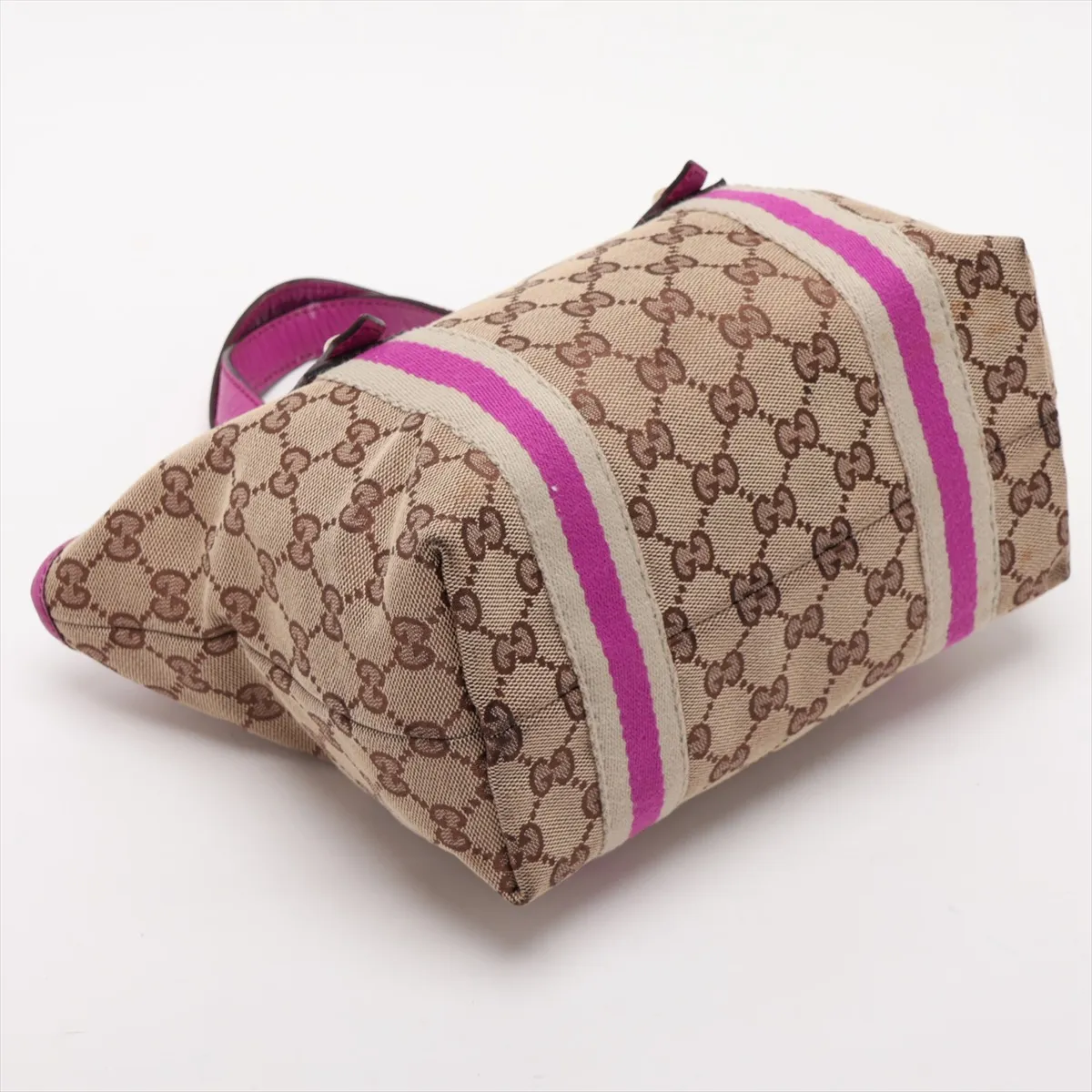GG Canvas x Leather Handbag Beige x Purple 139261 — view 4