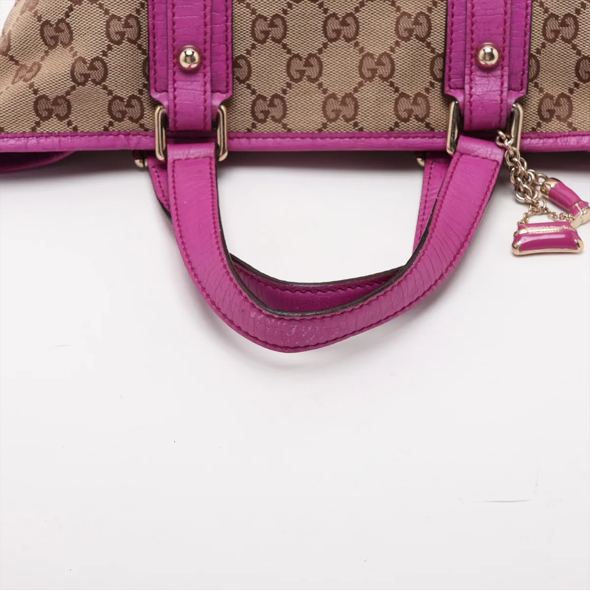 GG Canvas x Leather Handbag Beige x Purple 139261 — view 5