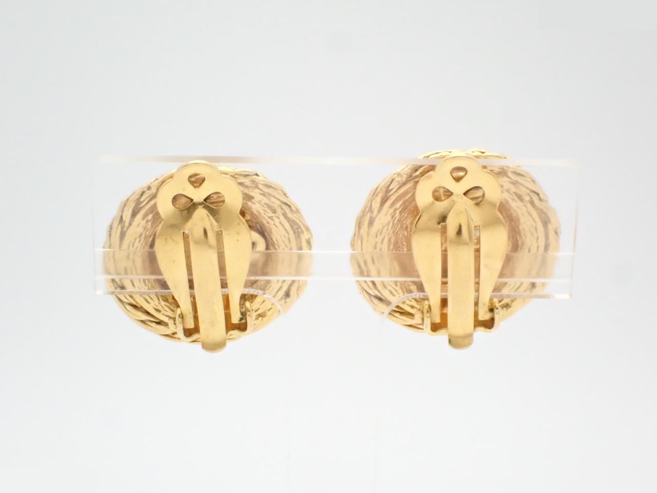 Coco mark gold earrings — view 2