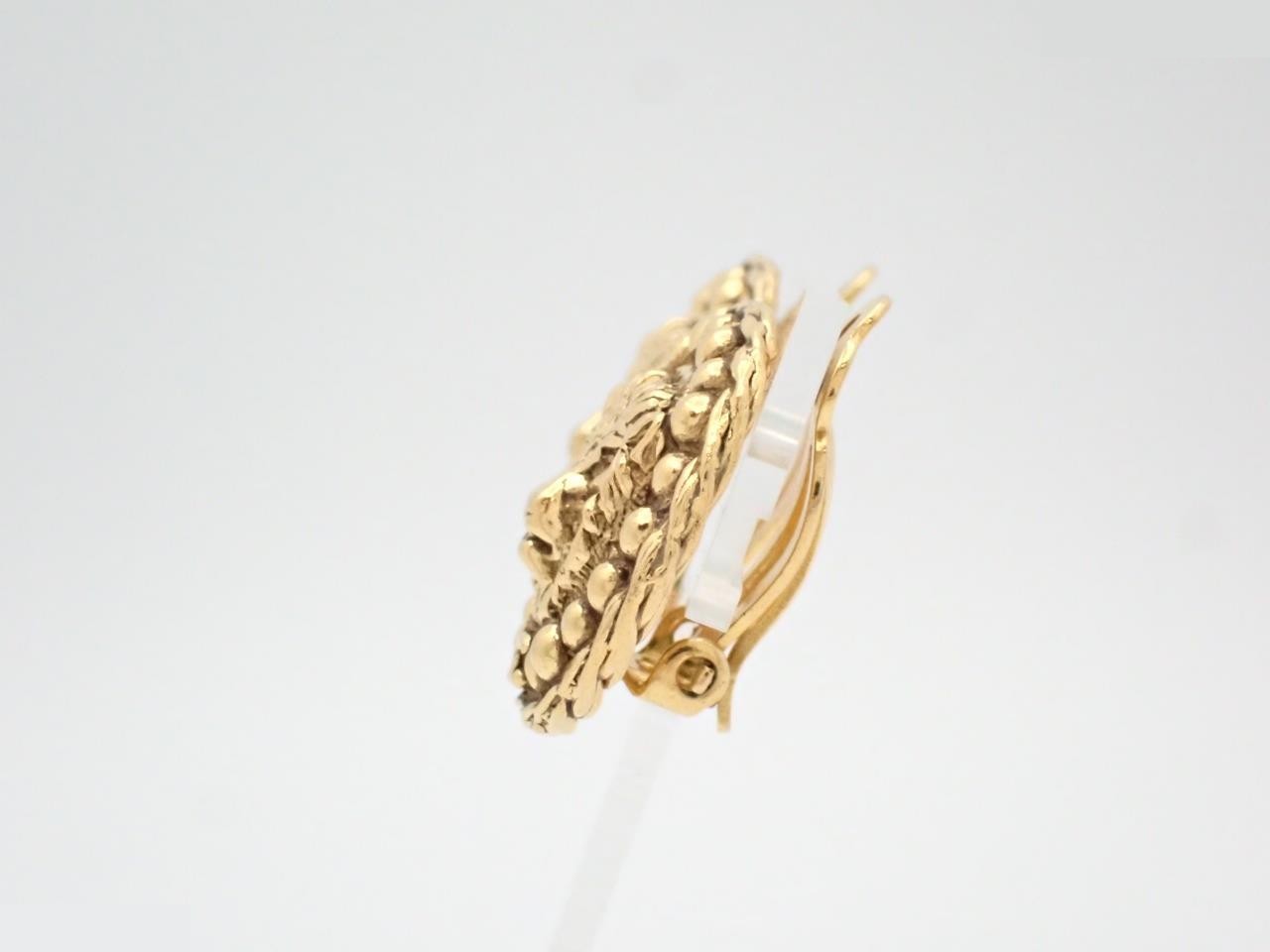 Coco mark gold earrings — view 3