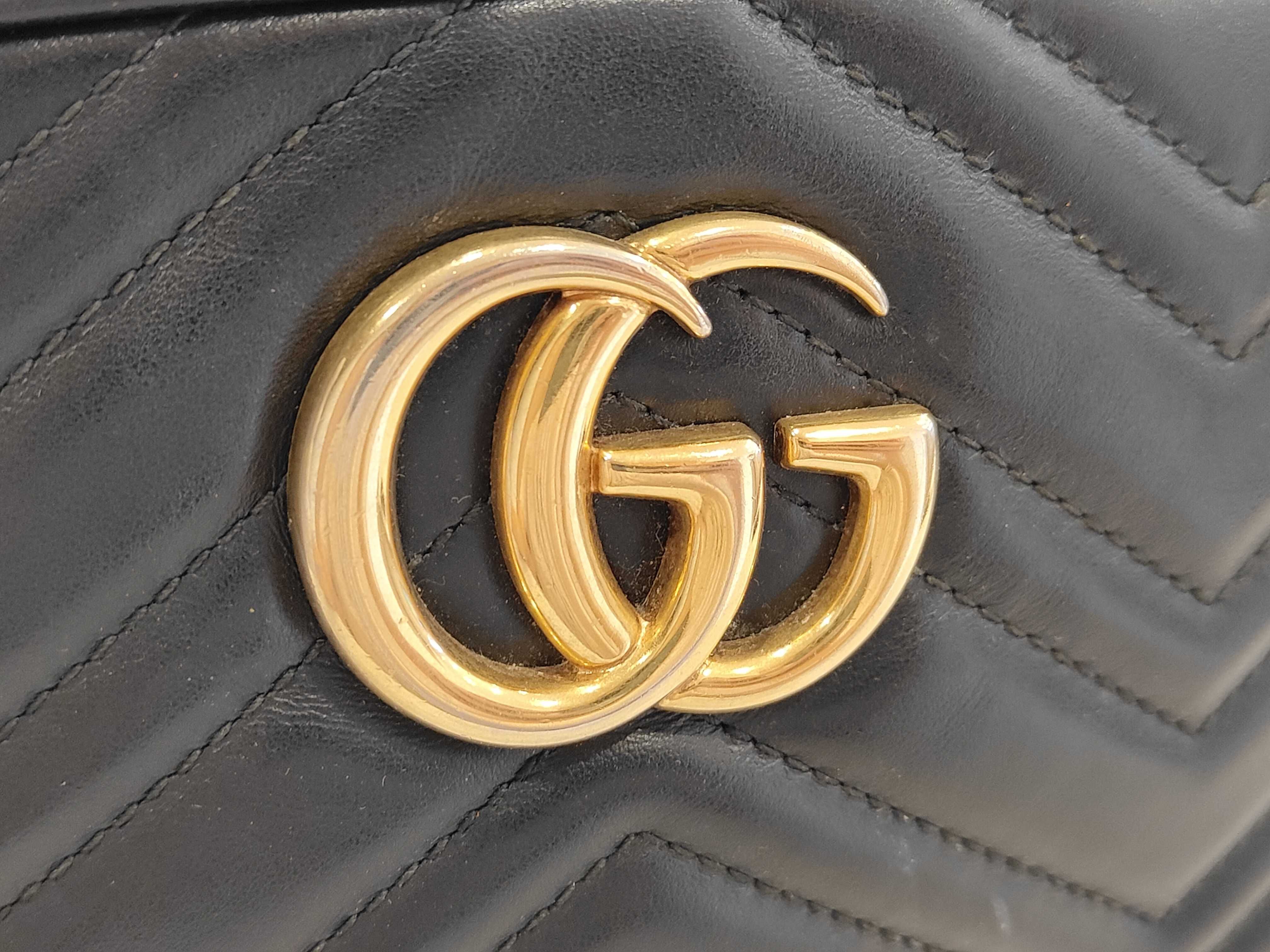 GG Marmont Leather Chain Shoulder Bag 447632 — view 8