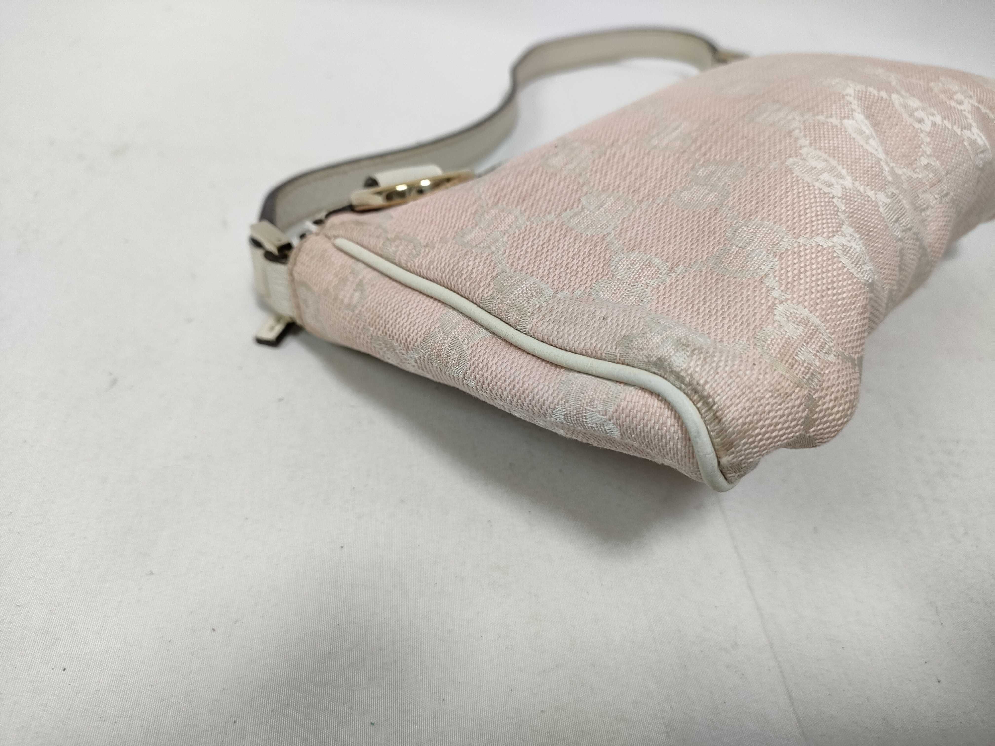 Pink GG Canvas Vintage Mahjong Wrist Bag (Handbag) — view 5