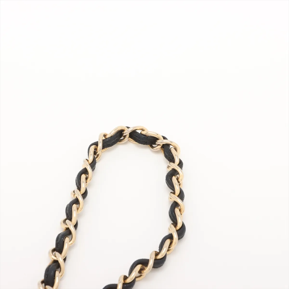 Matelasse Lambskin Chain Shoulder Bag Fringe Black Gold Hardware — view 14