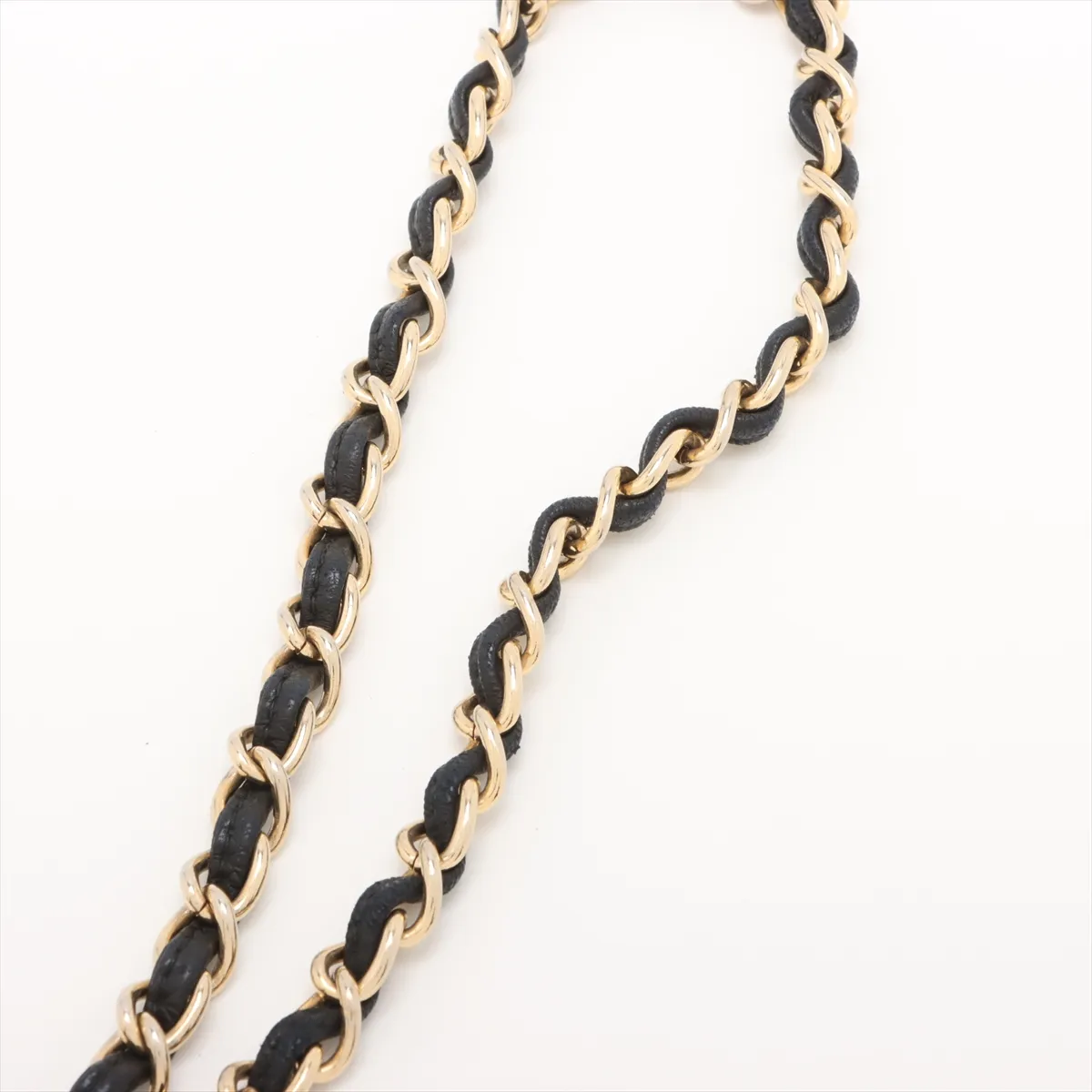 Matelasse Lambskin Chain Shoulder Bag Fringe Black Gold Hardware — view 15