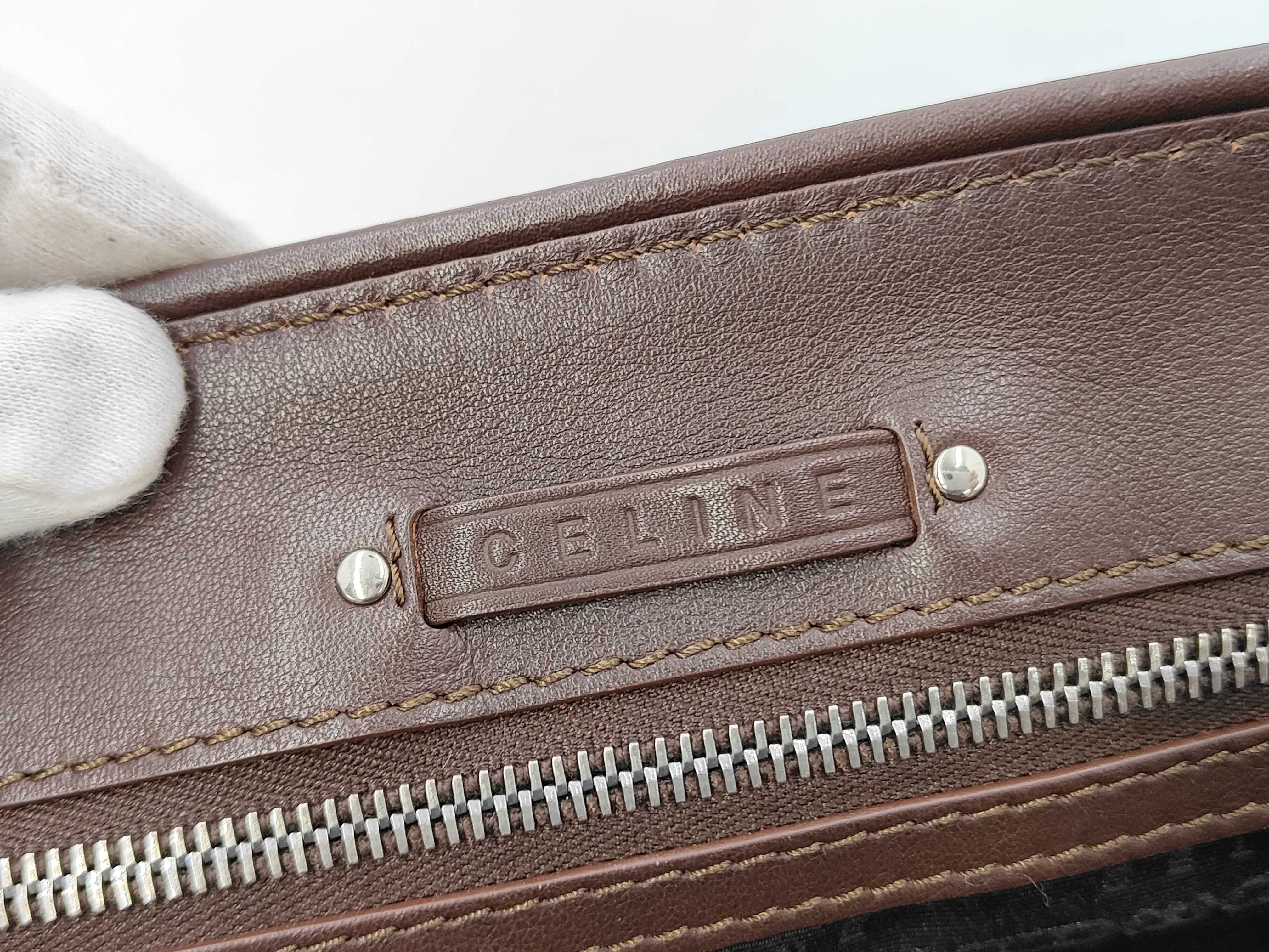 Tote Bag, Leather, Ivory x Brown — view 10