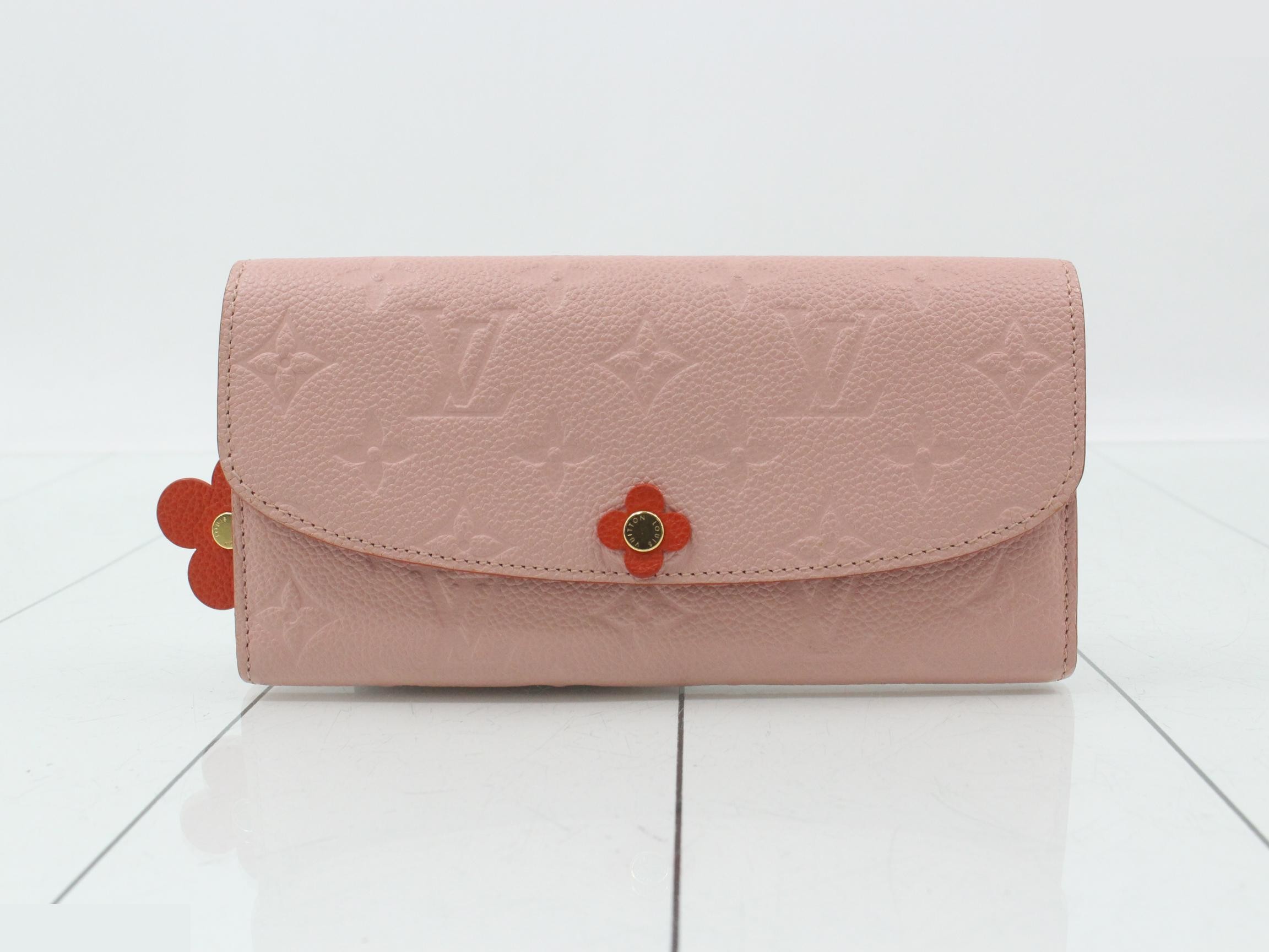 Rose Poudre Portefeuille Emilie Flower Charm Long Wallet