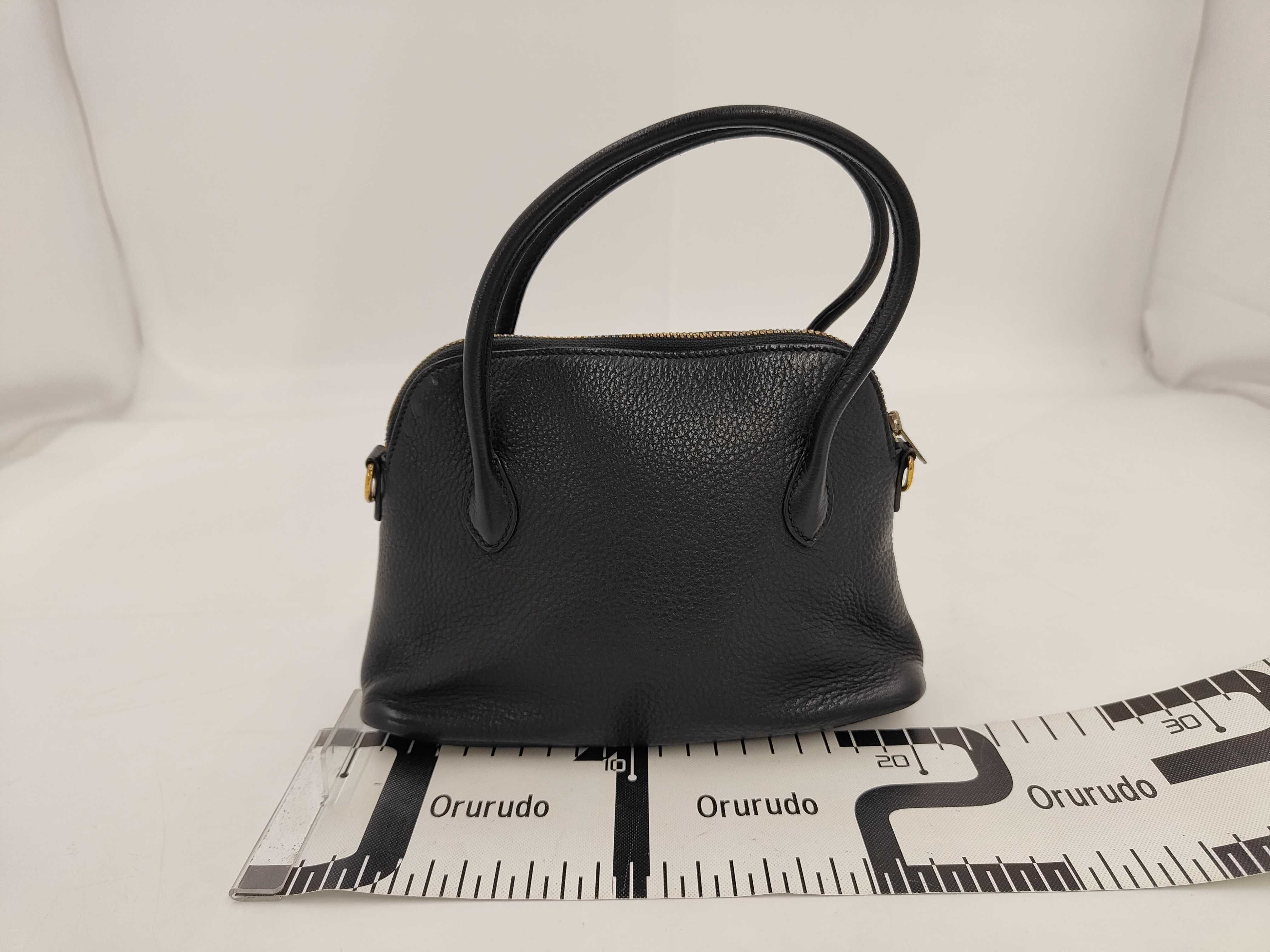 Bolide Mini Taurillon Novillo Black Silver T Stamp ST Handbag — view 2