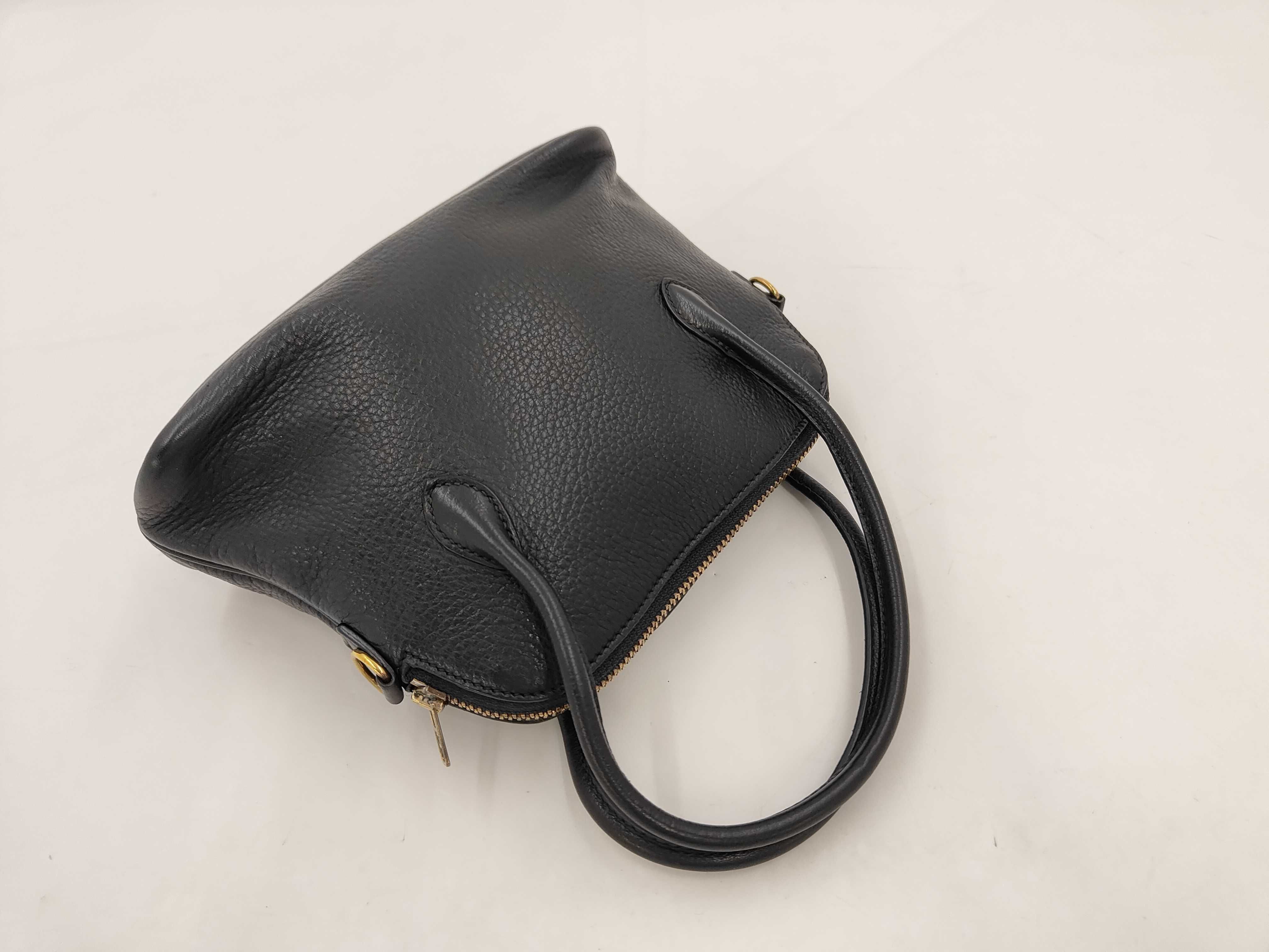 Bolide Mini Taurillon Novillo Black Silver T Stamp ST Handbag — view 5