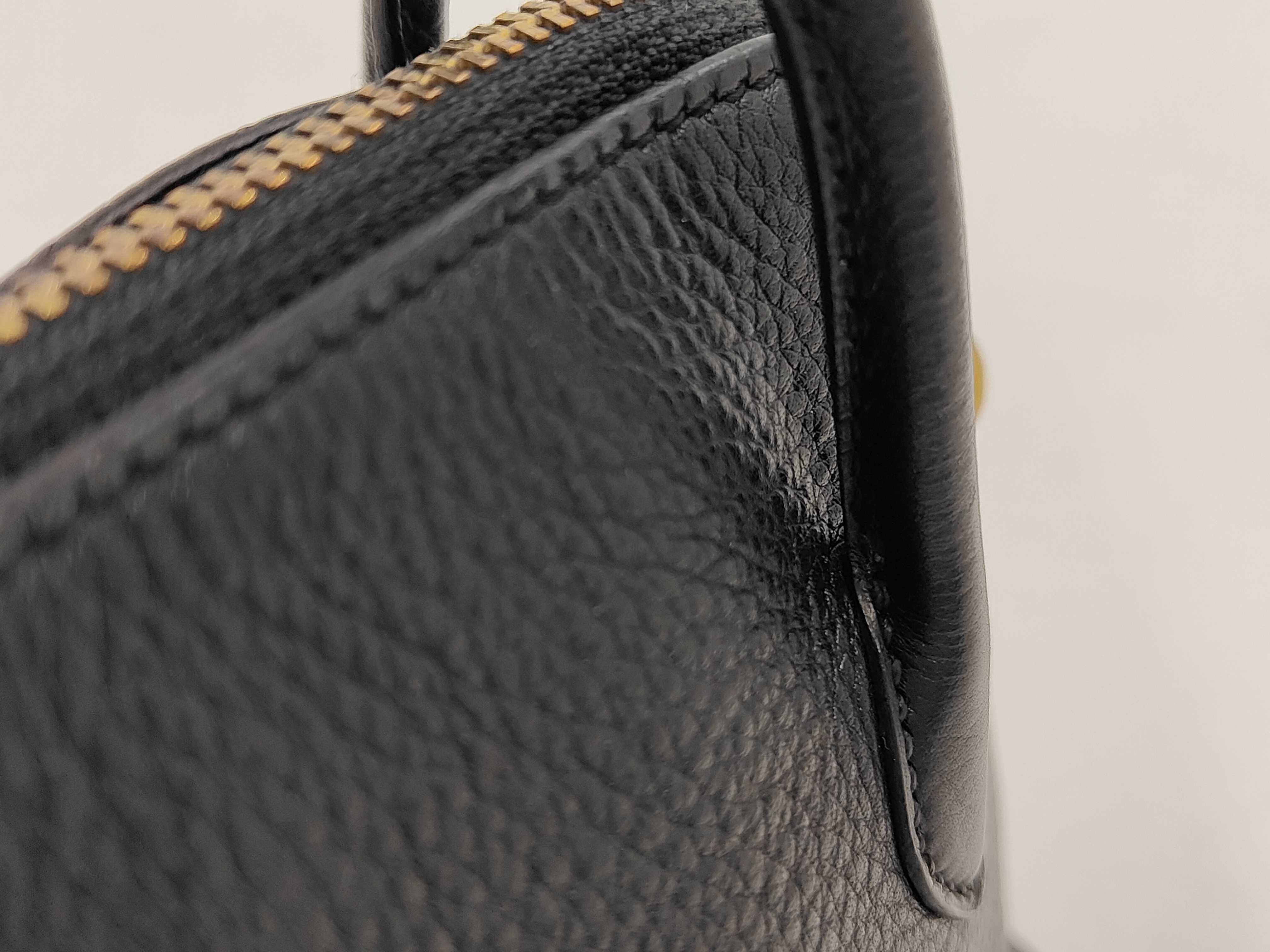 Bolide Mini Taurillon Novillo Black Silver T Stamp ST Handbag — view 7