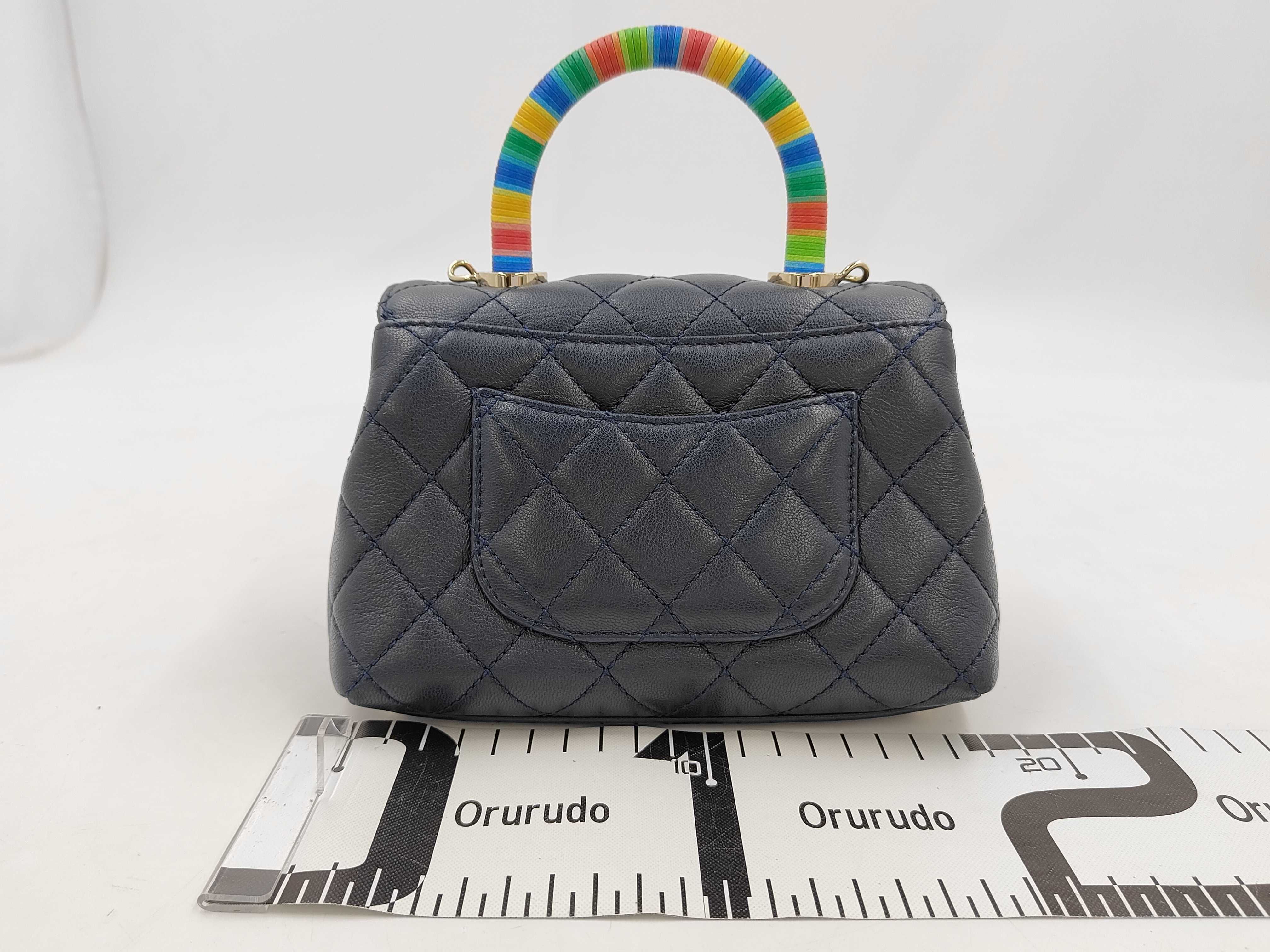 Lambskin Navy Coco Handle Shoulder Bag (Serial Number 31) — view 2