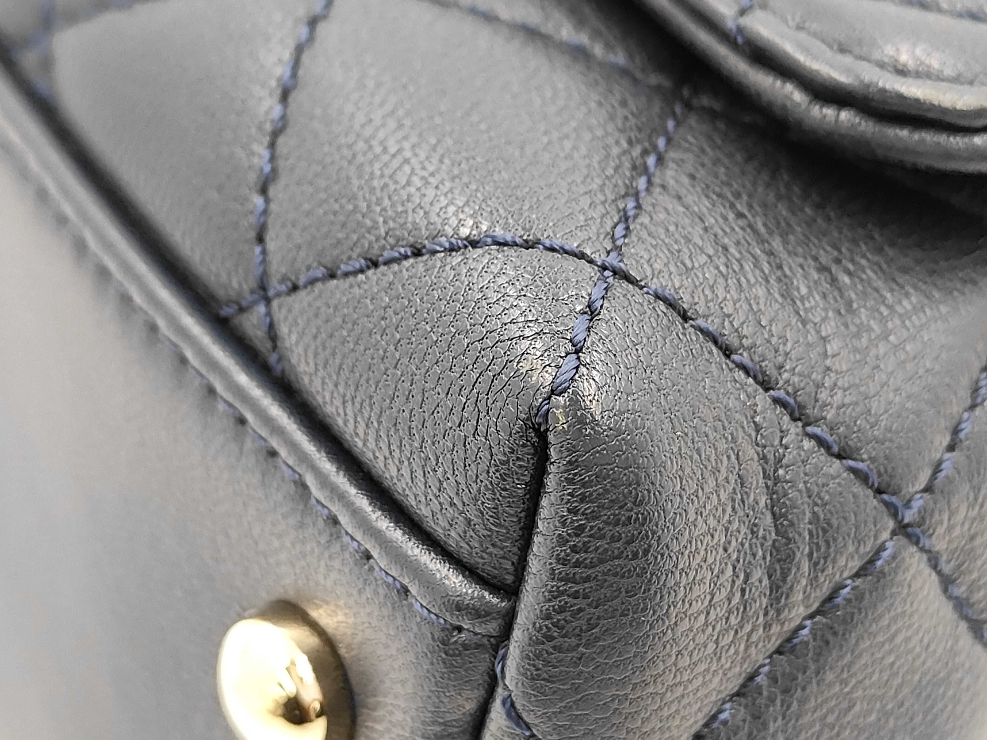 Lambskin Navy Coco Handle Shoulder Bag (Serial Number 31) — view 10