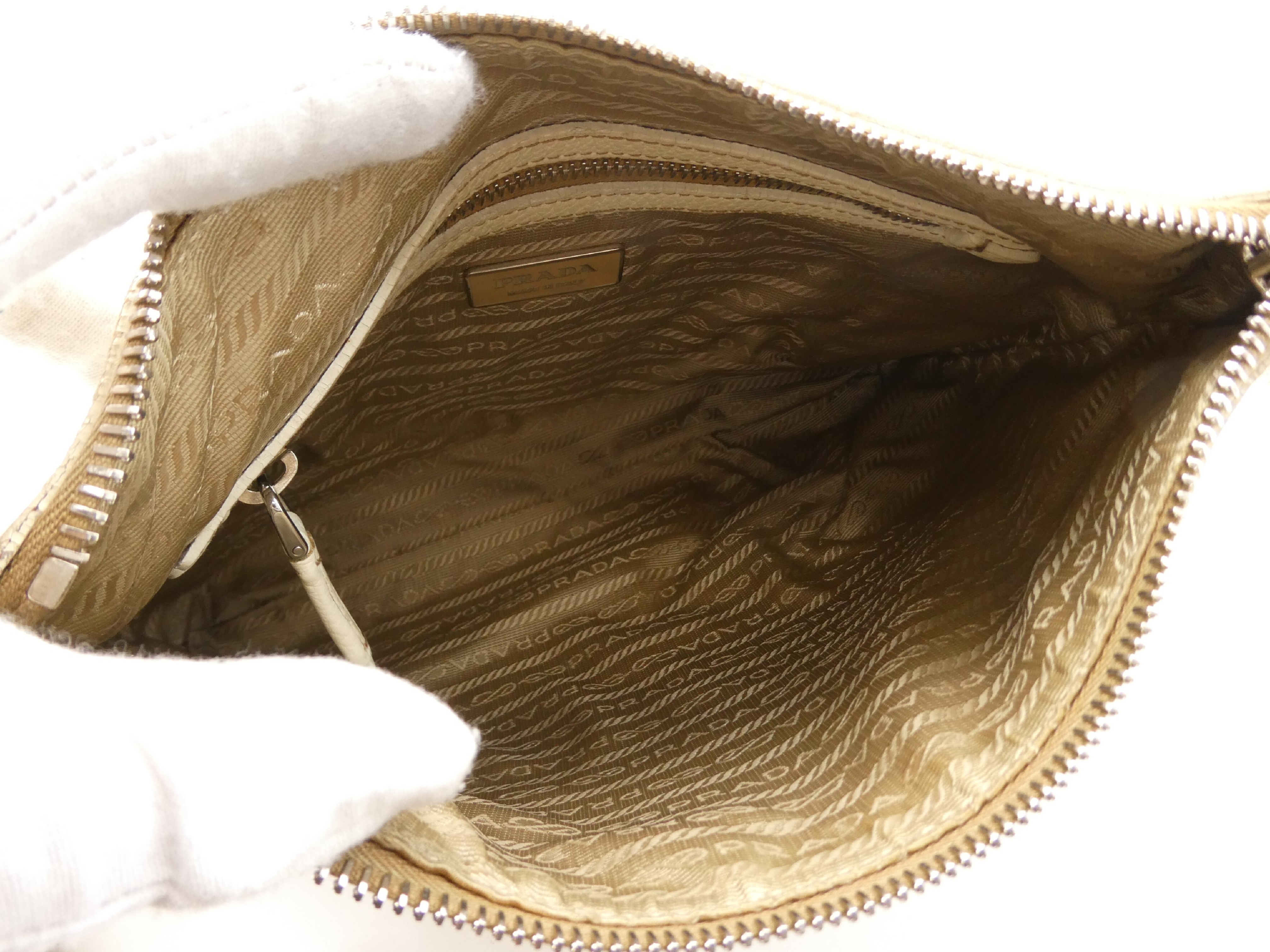 Logo Jacquard Leather Shoulder Bag — view 7