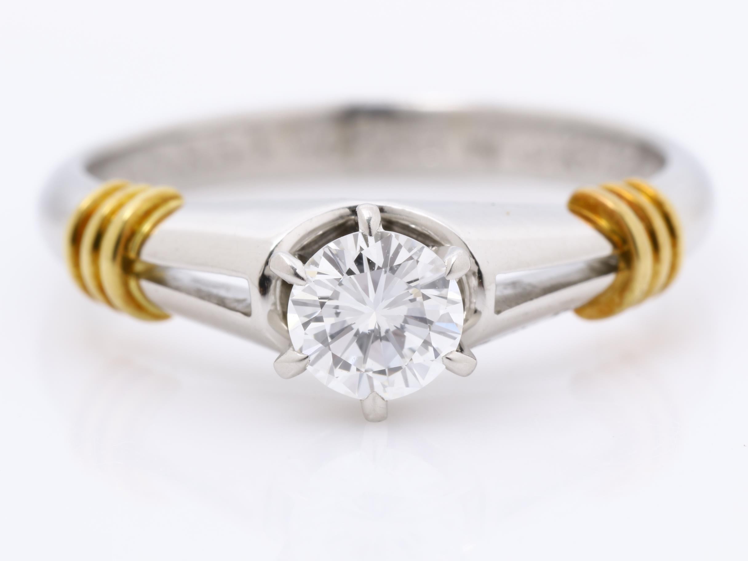 Pt950/K18YG Ring with Diamond (D0.354ct), Approx. 4.4g, Size 9 — view 2