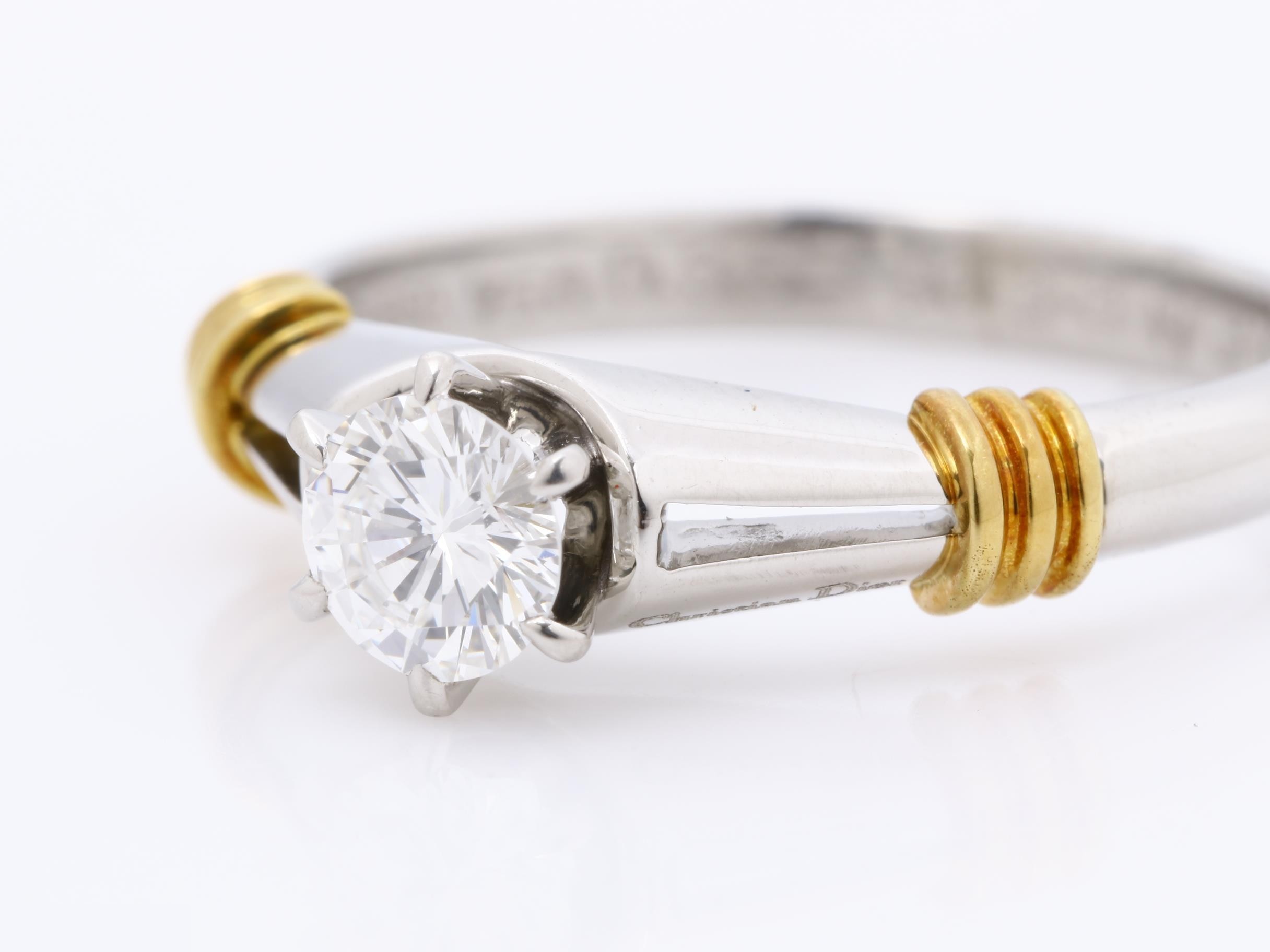 Pt950/K18YG Ring with Diamond (D0.354ct), Approx. 4.4g, Size 9 — view 3
