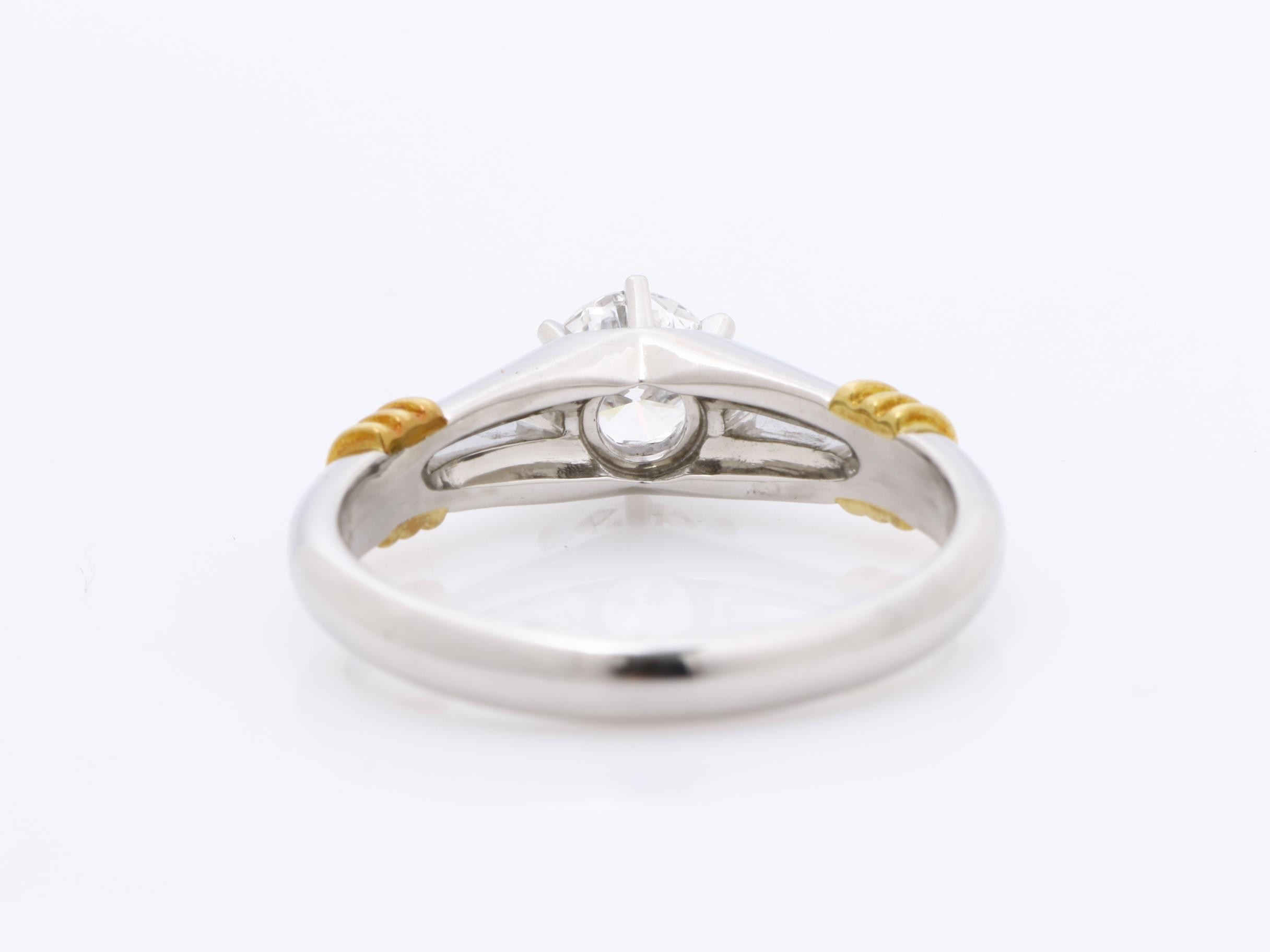 Pt950/K18YG Ring with Diamond (D0.354ct), Approx. 4.4g, Size 9 — view 4