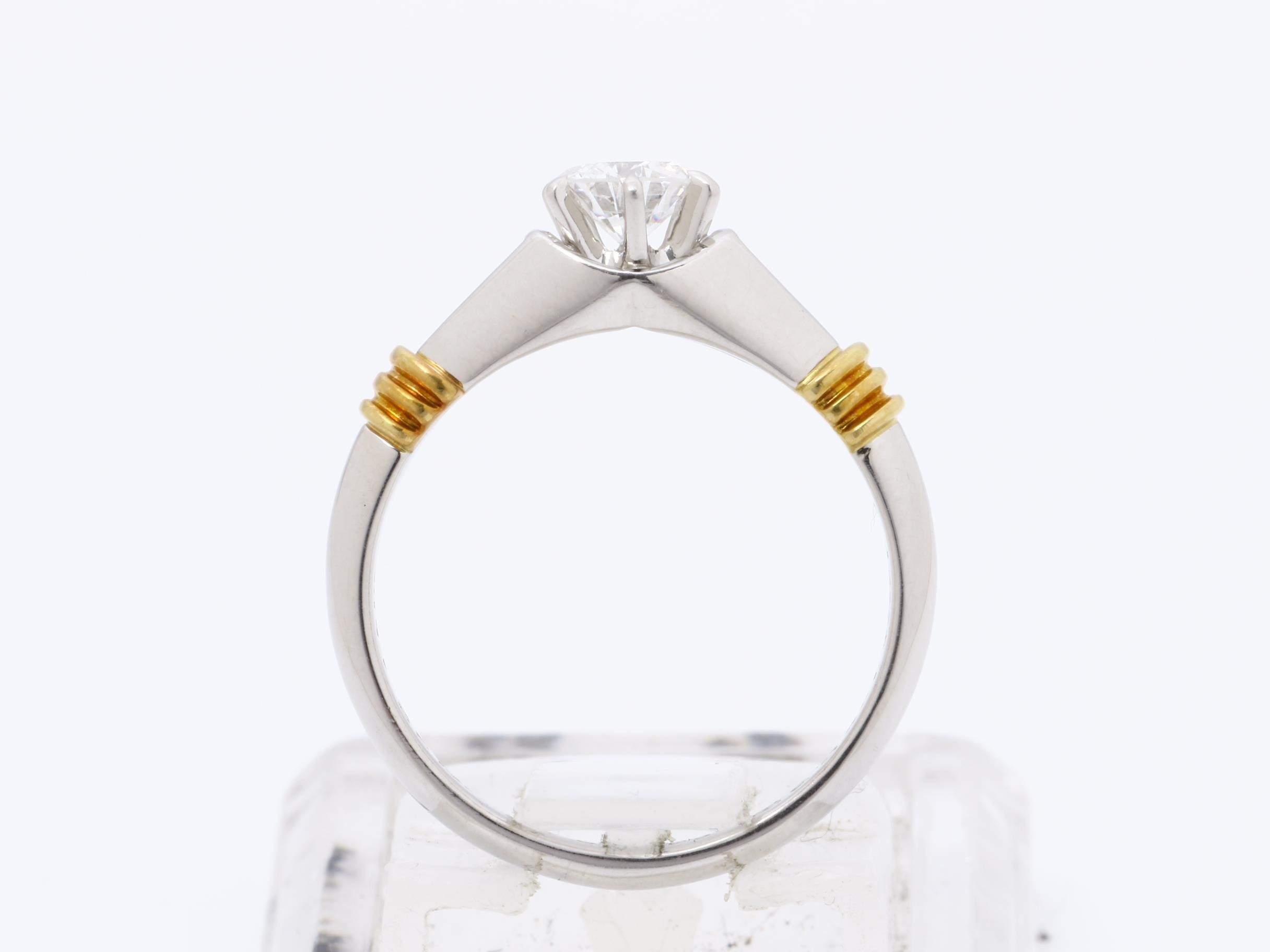 Pt950/K18YG Ring with Diamond (D0.354ct), Approx. 4.4g, Size 9 — view 5