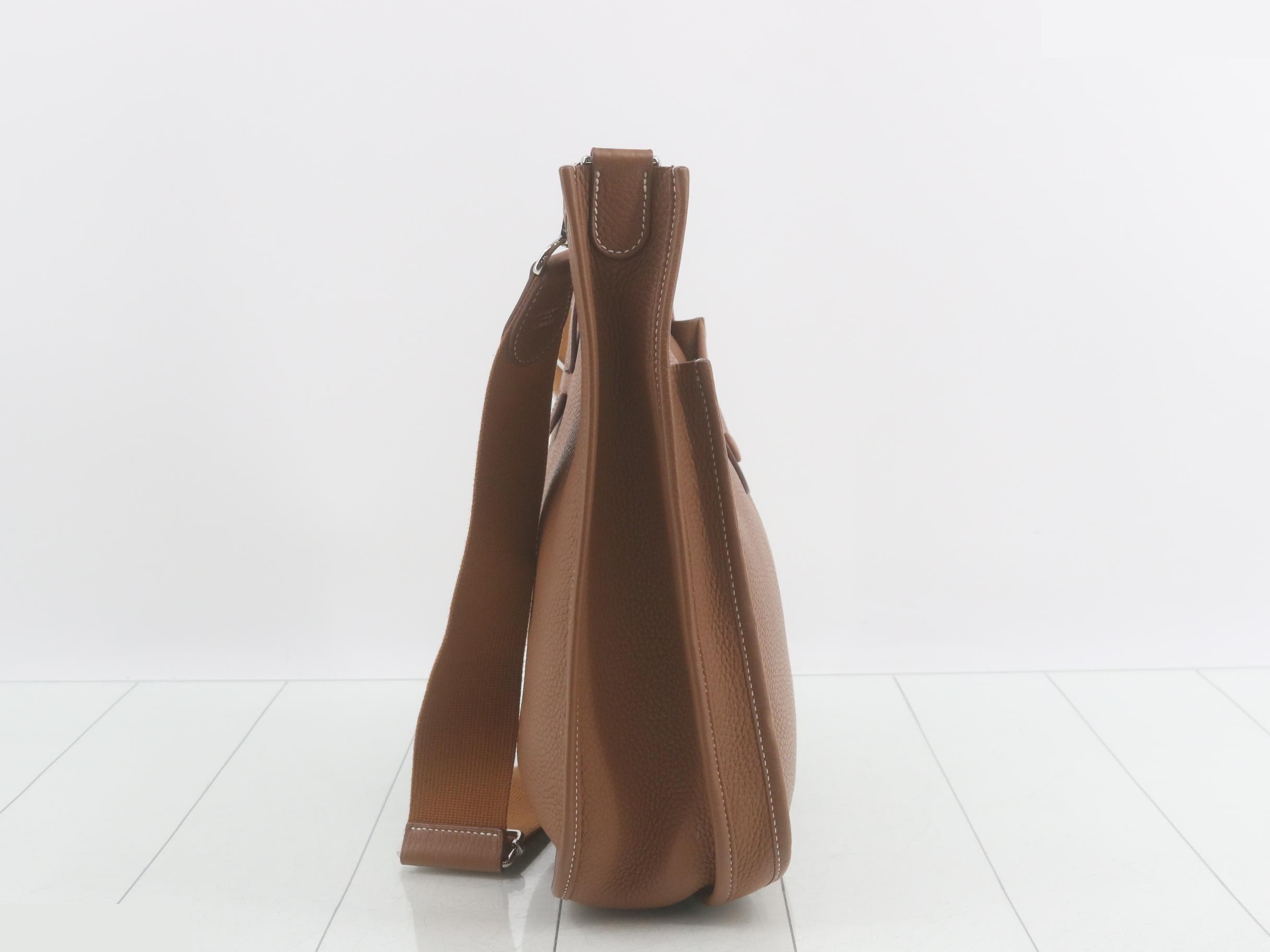 Evelyn 3 Brown Evelyn Series Shoulder Bag with T Stamp — view 3