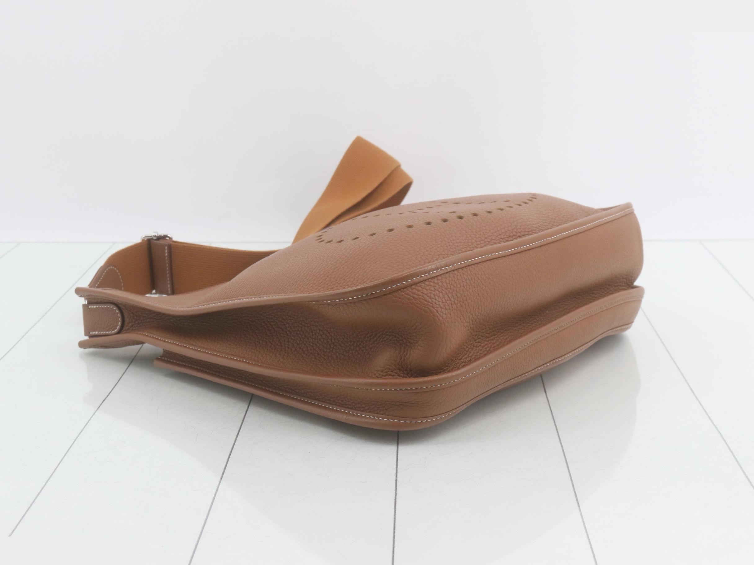 Evelyn 3 Brown Evelyn Series Shoulder Bag with T Stamp — view 5