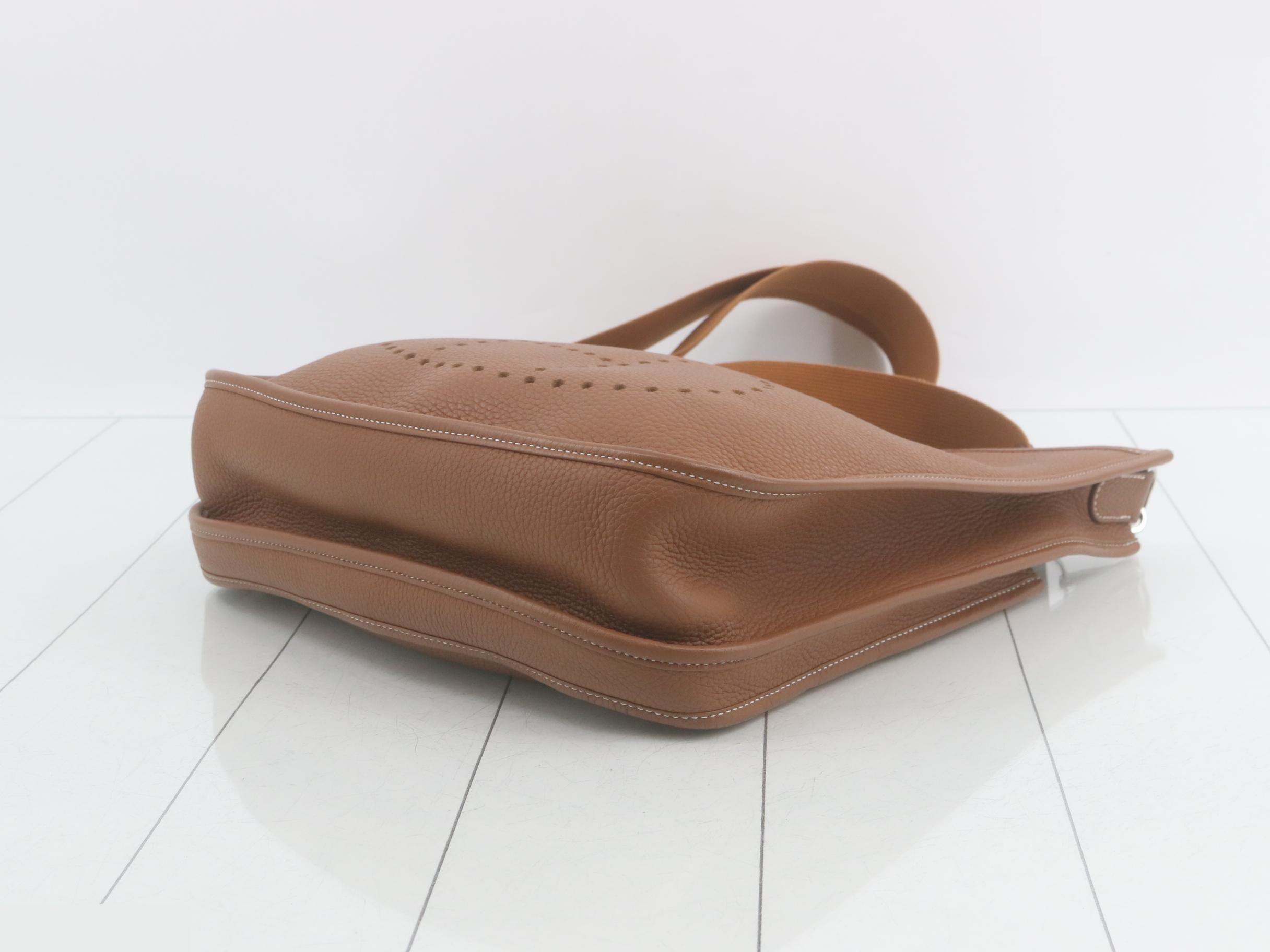 Evelyn 3 Brown Evelyn Series Shoulder Bag with T Stamp — view 6