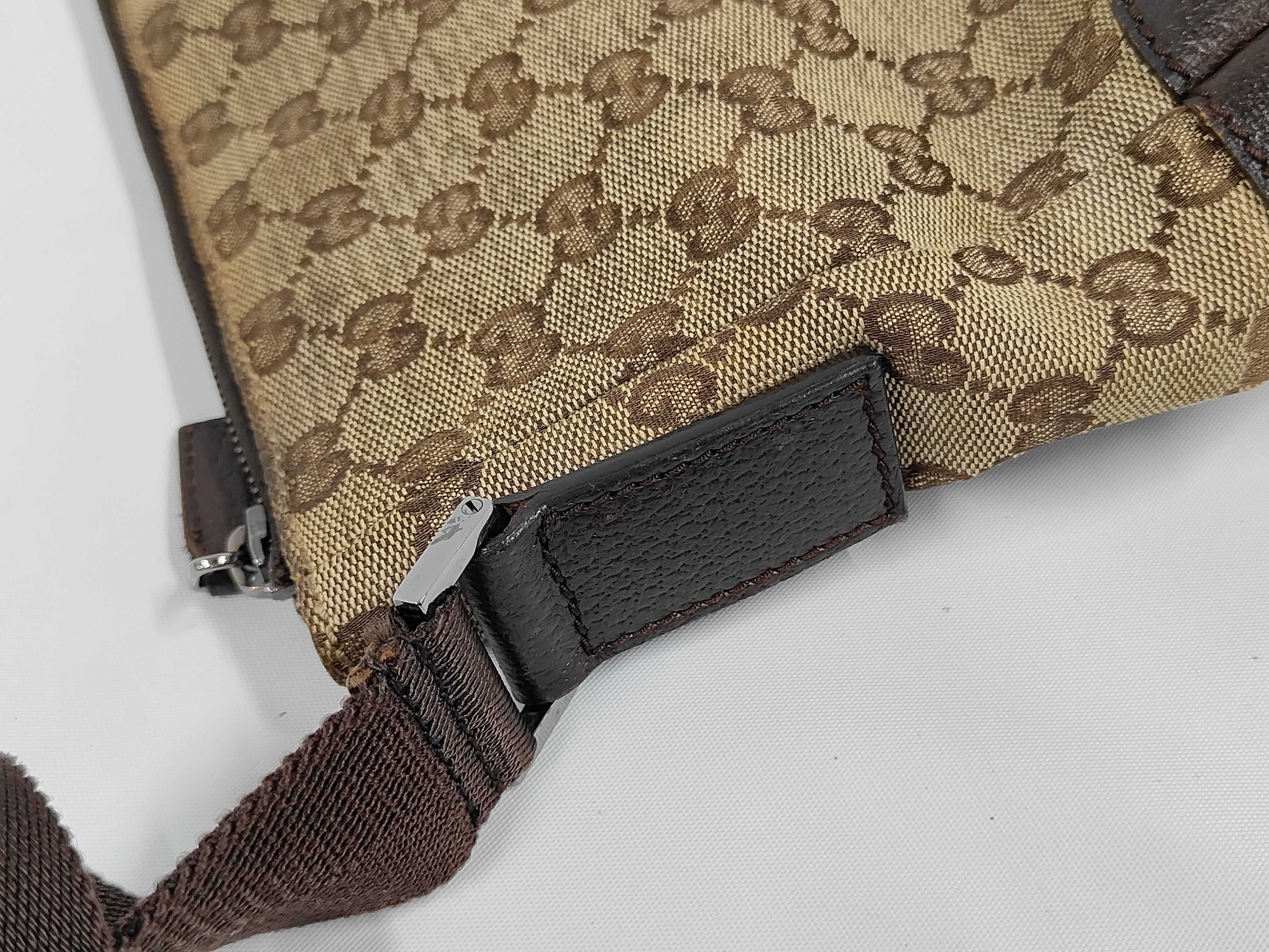 GG Canvas 114273 Leather Shoulder Bag — view 6