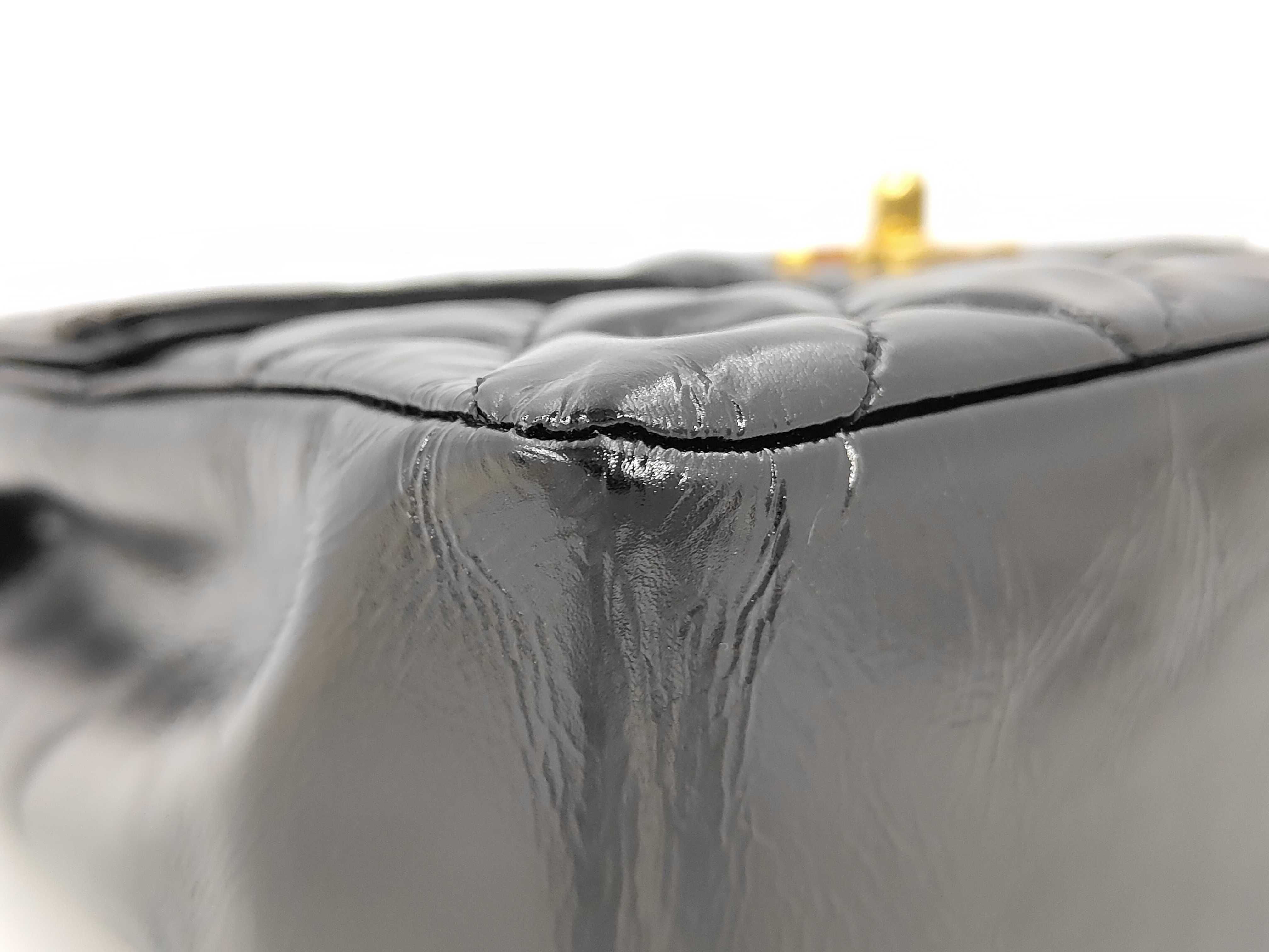 Matelassé Coco Mark Patent Leather Handbag — view 6
