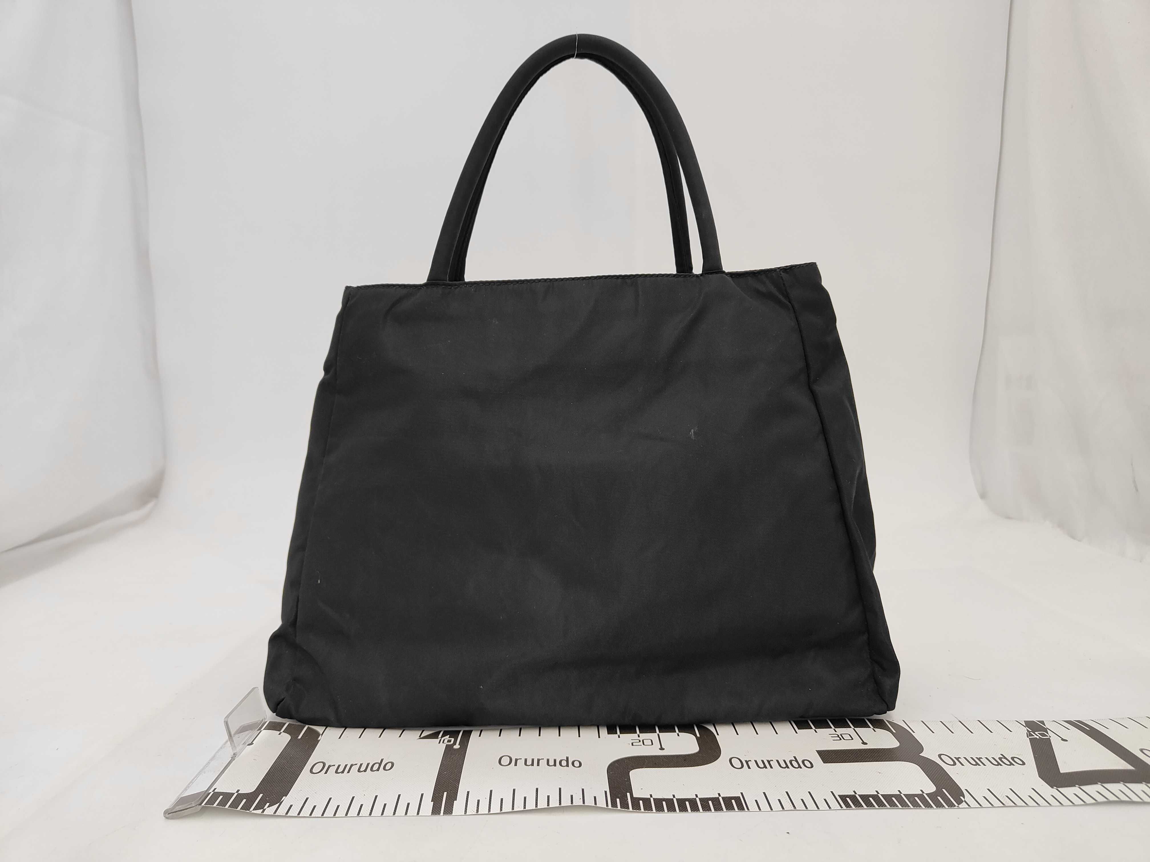 nylon tote bag, black tote bag — view 2