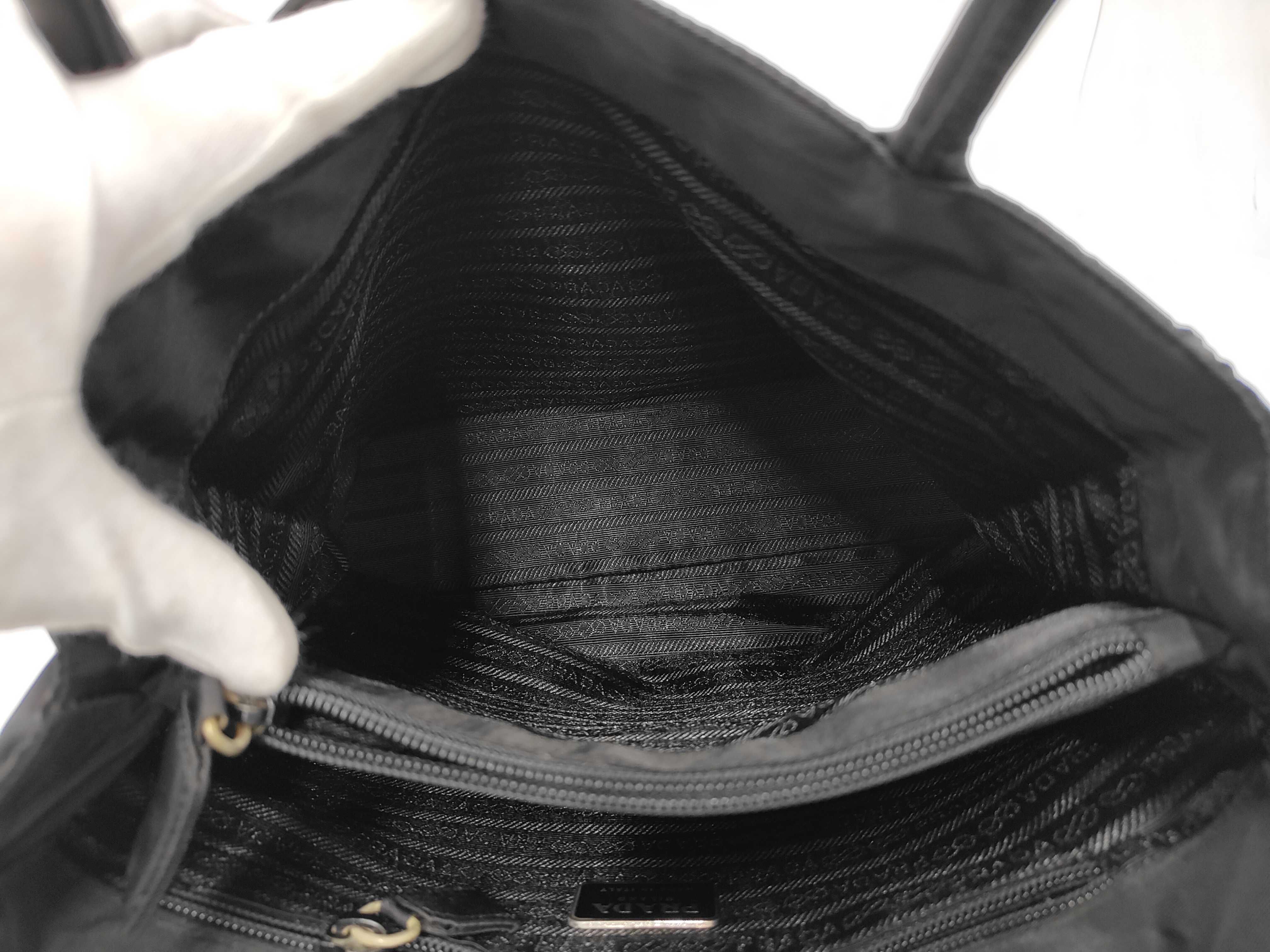 nylon tote bag, black tote bag — view 8