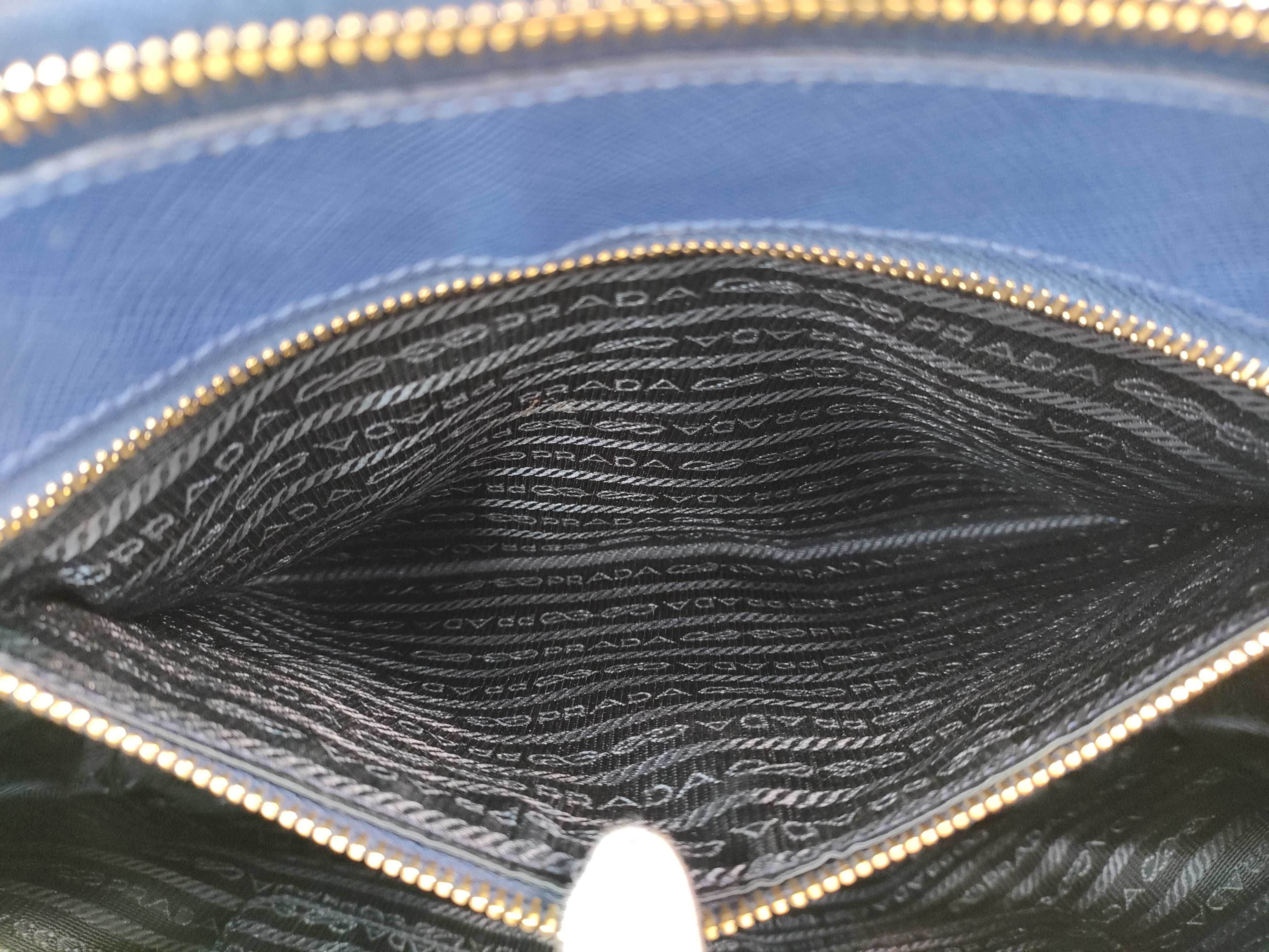 DU- Saffiano Lux Galleria Leather Tote Bag Navy BN1802 Handbag — view 11