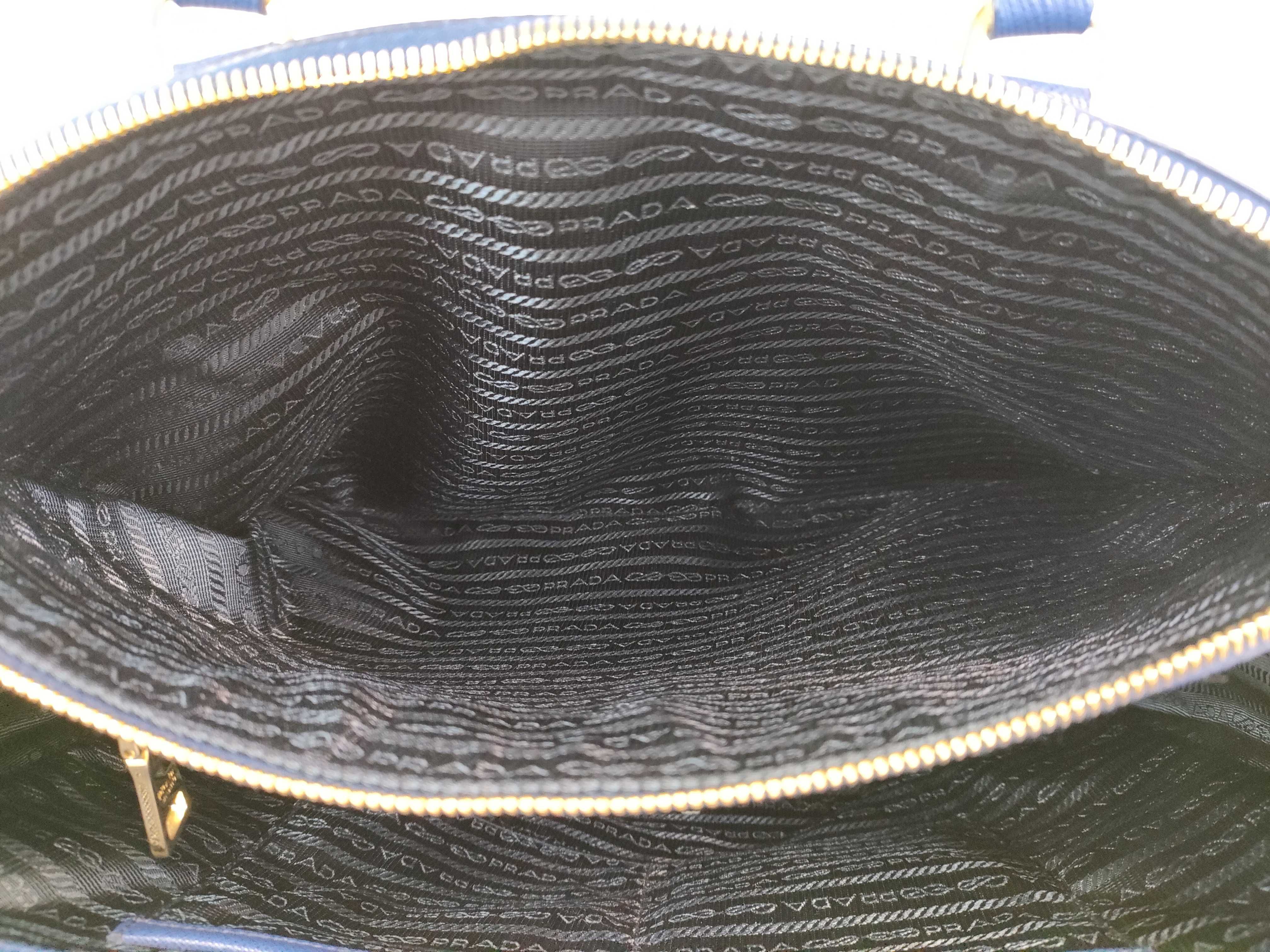 DU- Saffiano Lux Galleria Leather Tote Bag Navy BN1802 Handbag — view 13