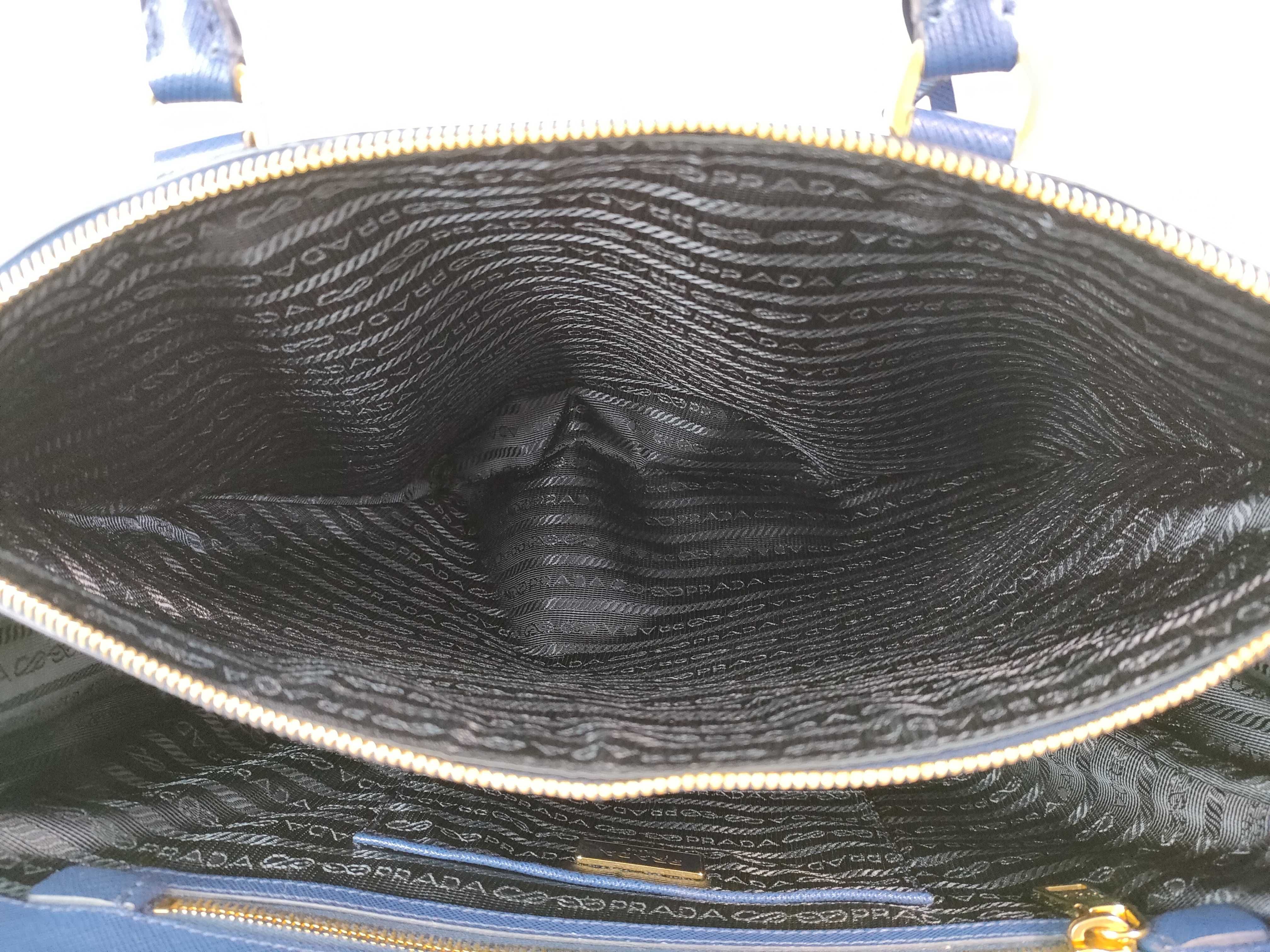 DU- Saffiano Lux Galleria Leather Tote Bag Navy BN1802 Handbag — view 14