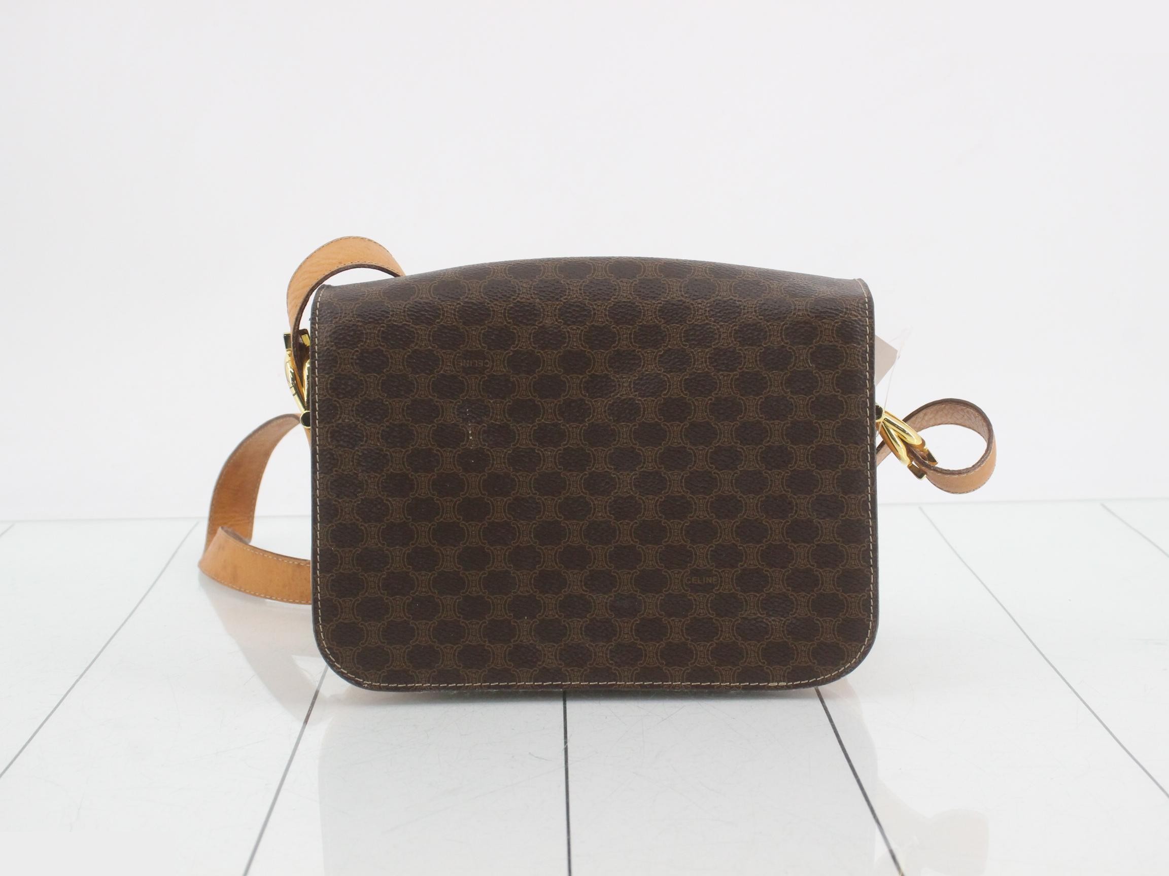 Macadam pattern shoulder bag with carriage hardware — view 2