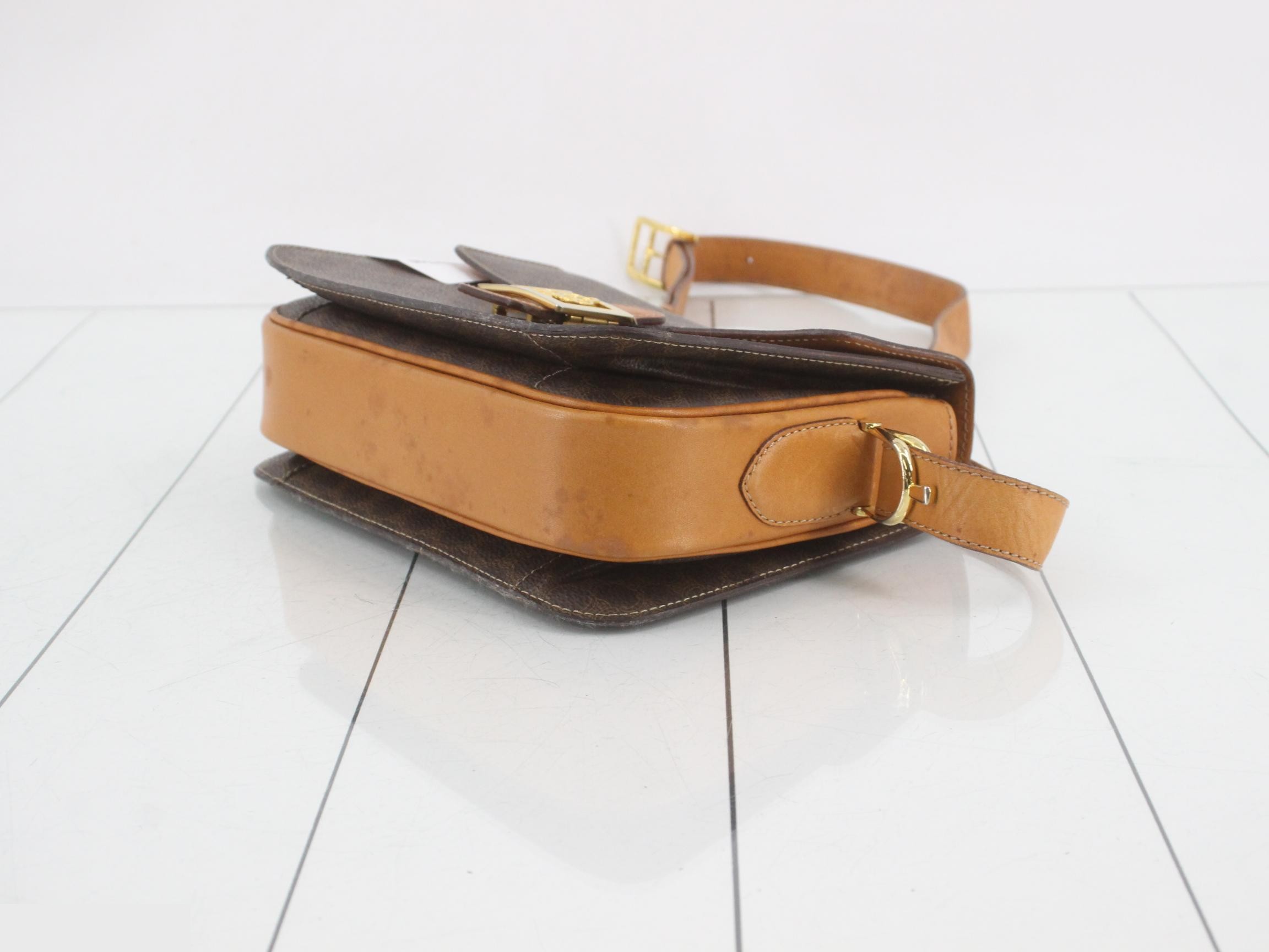 Macadam pattern shoulder bag with carriage hardware — view 6