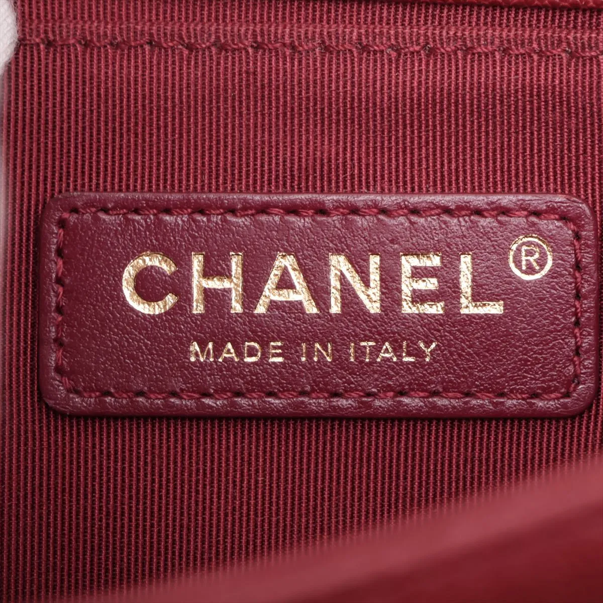 Boy Chanel 20 Small Caviar Skin Chain Shoulder Bag, Red with Gold Hardware, 25914368, Serial Number , A67085 — view 8
