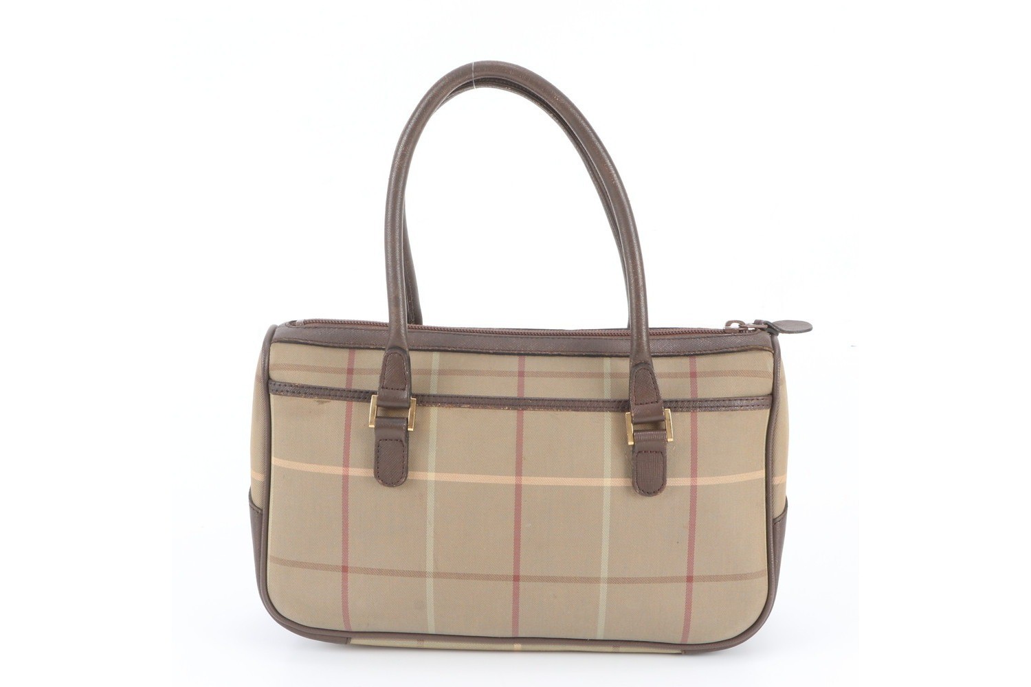 Nova Check Leather Tote Bag — view 3