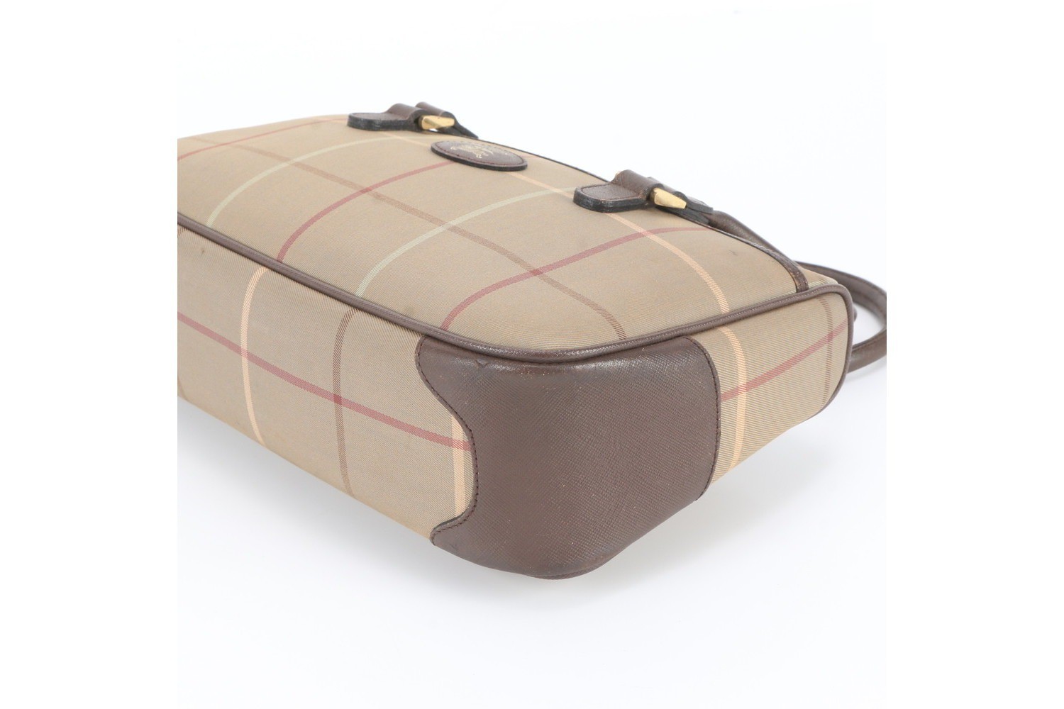 Nova Check Leather Tote Bag — view 4