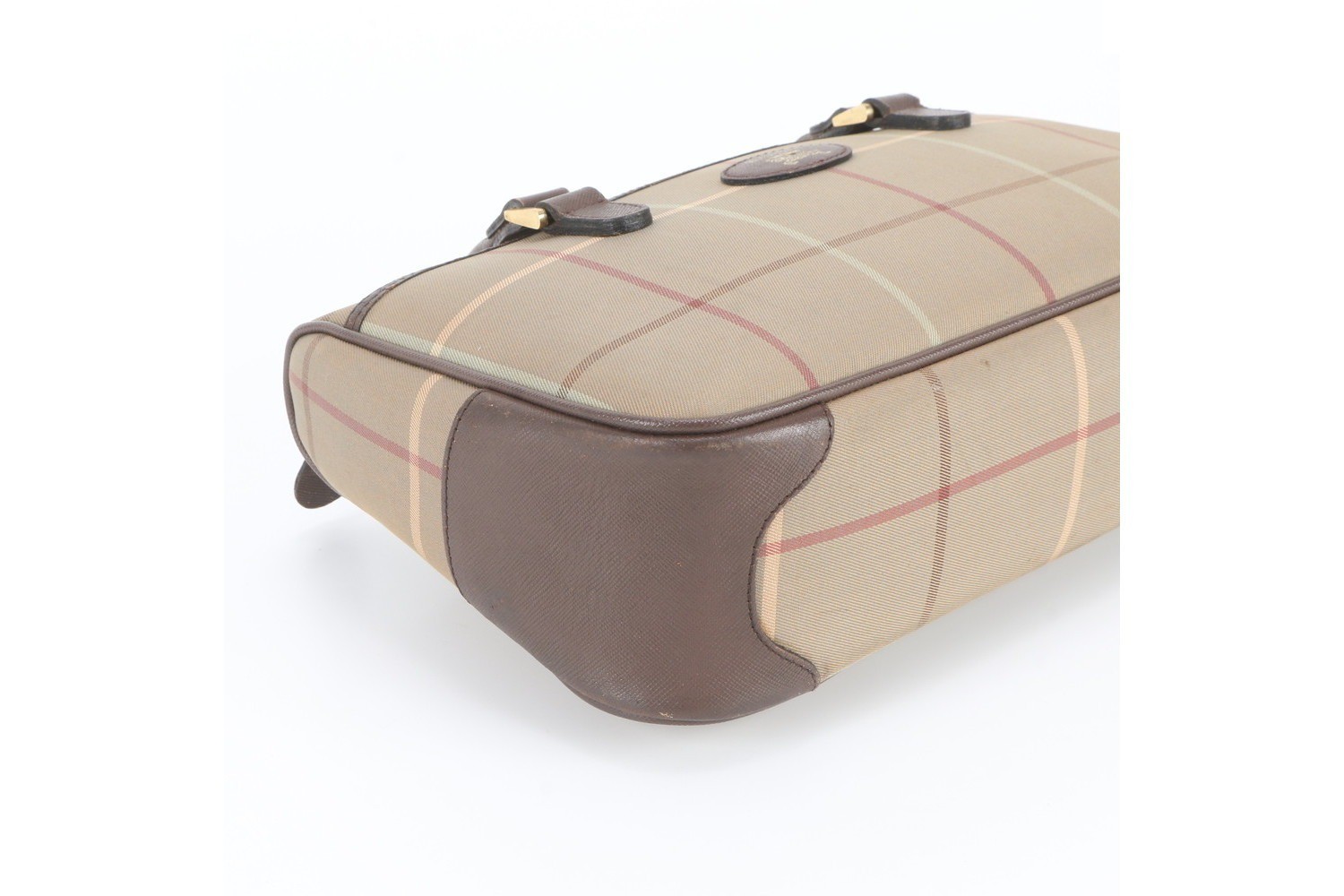 Nova Check Leather Tote Bag — view 5