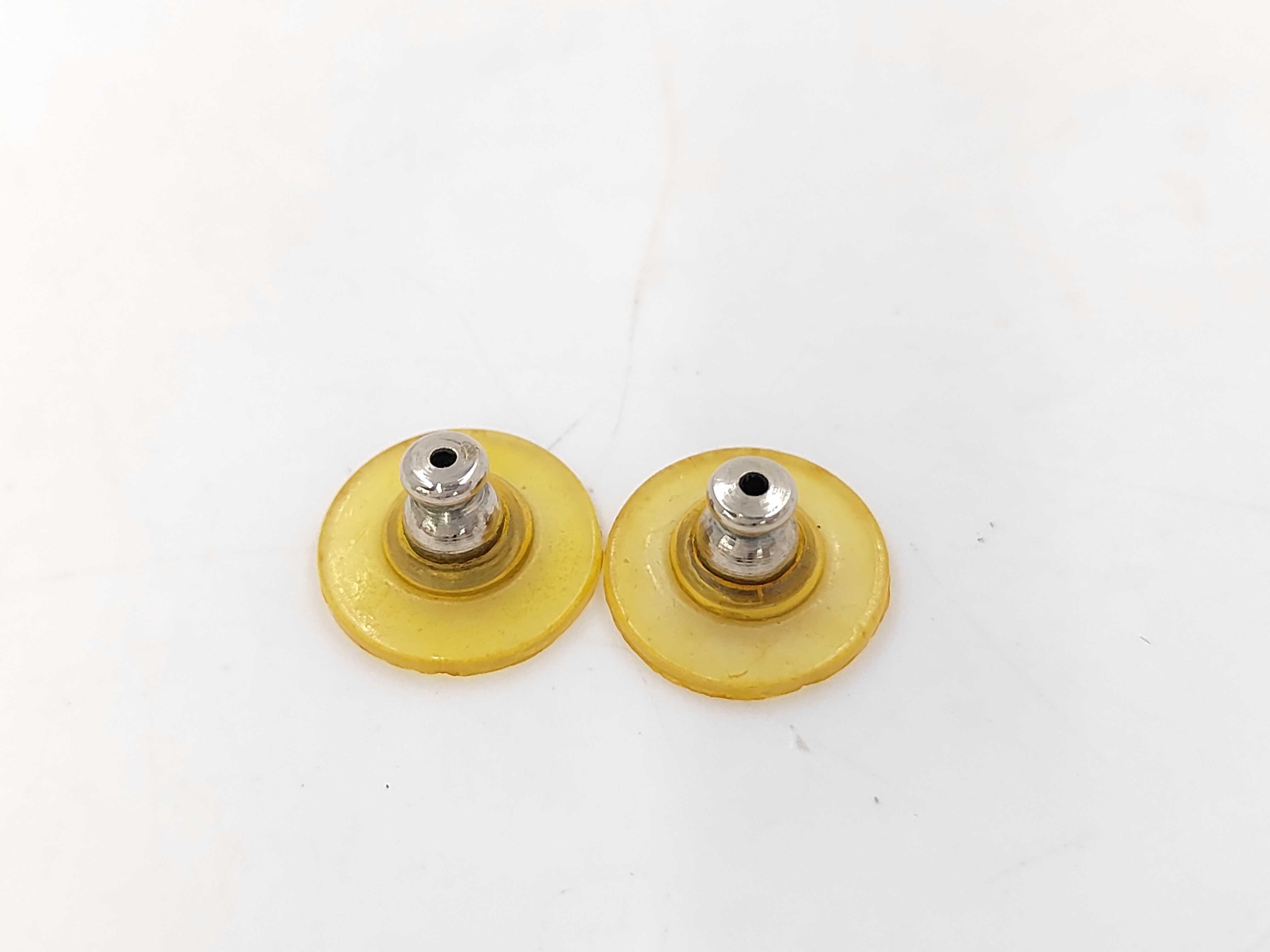 Coco mark earrings rhinestone gold color 01P *Stone drop earrings — view 4