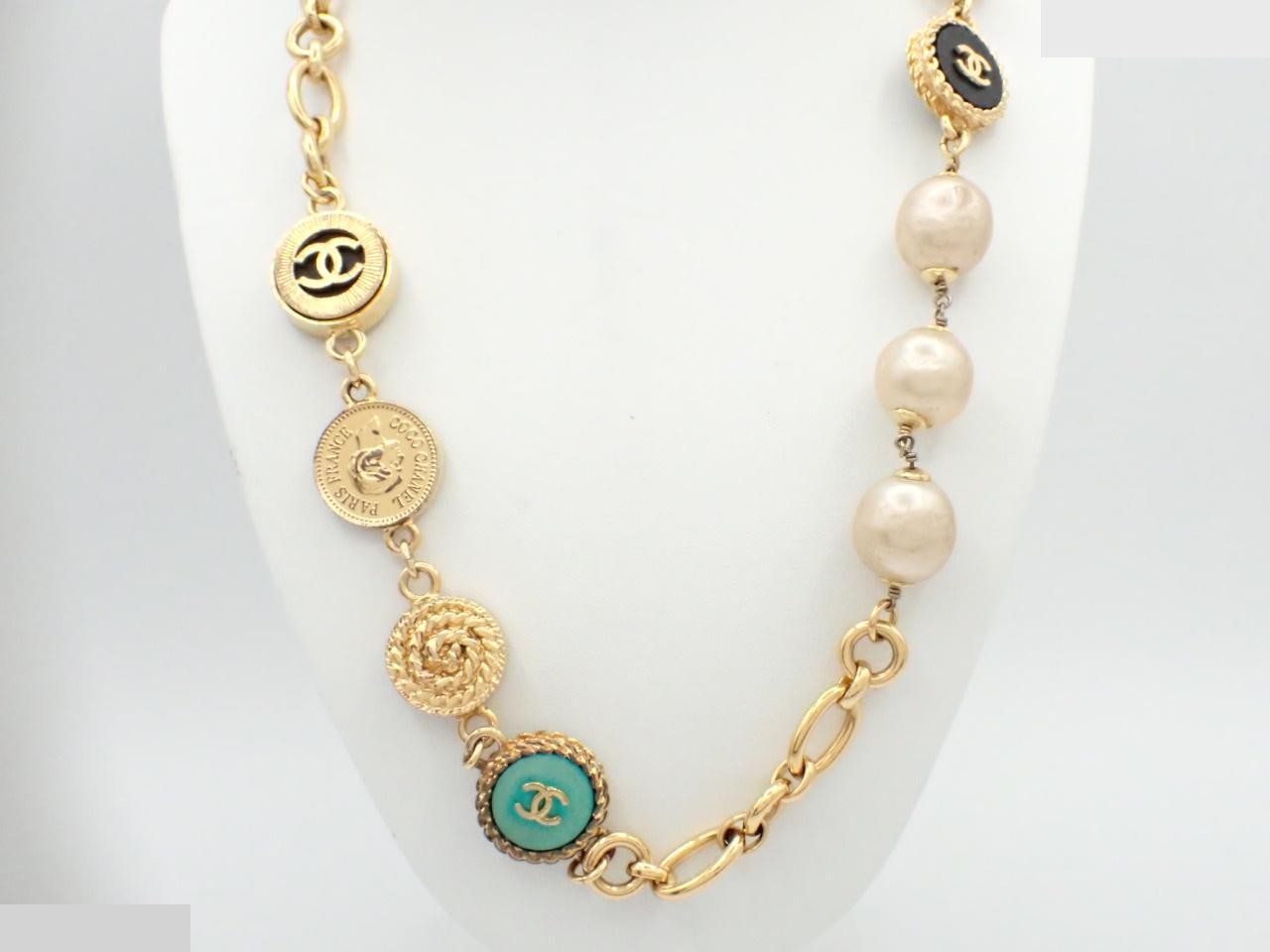 Coco Mark Long Necklace, Chain approx. 98cm