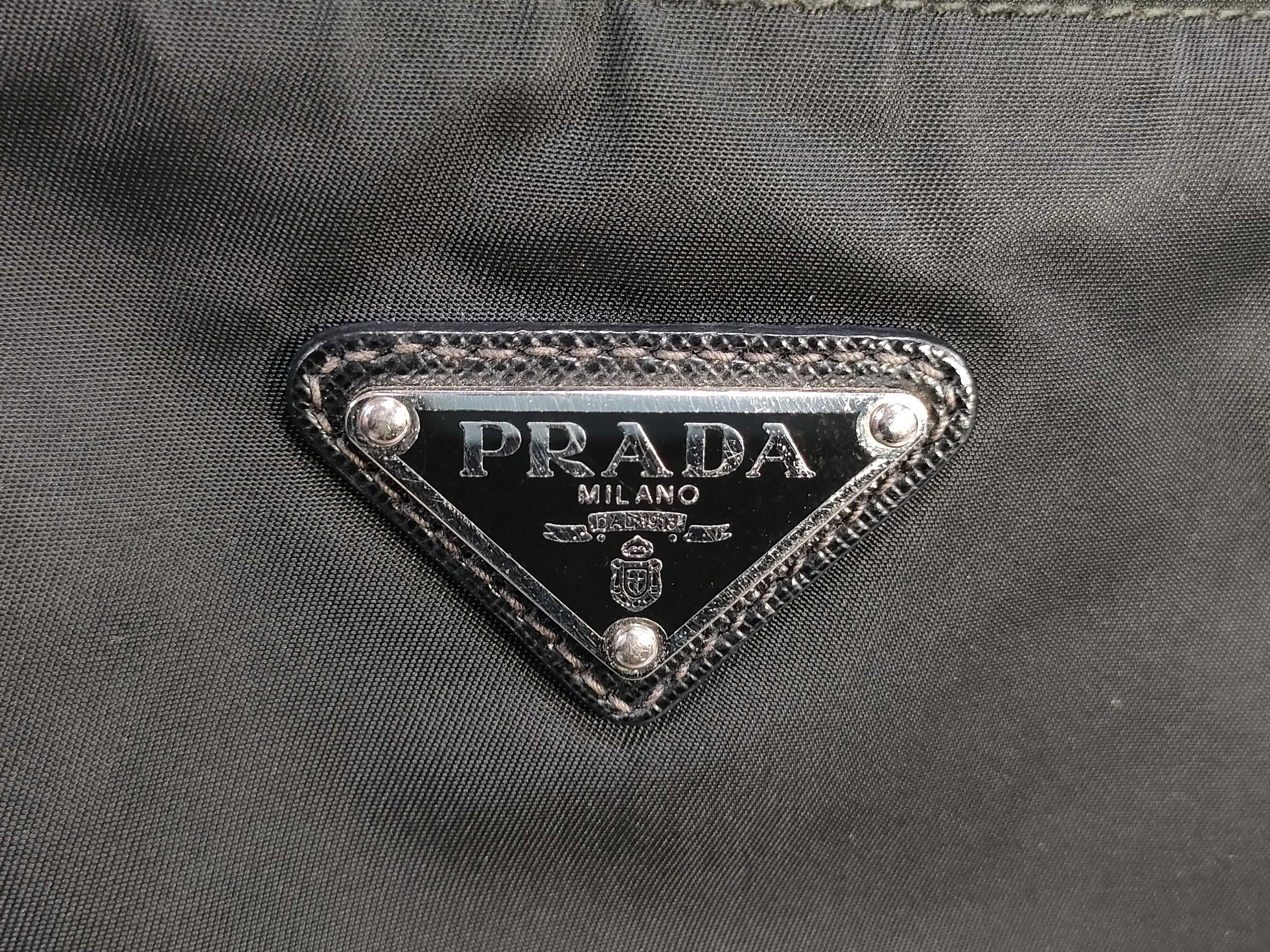 Nylon Shoulder Bag with Triangle Logo, Comes with Guarantee Card. — view 11