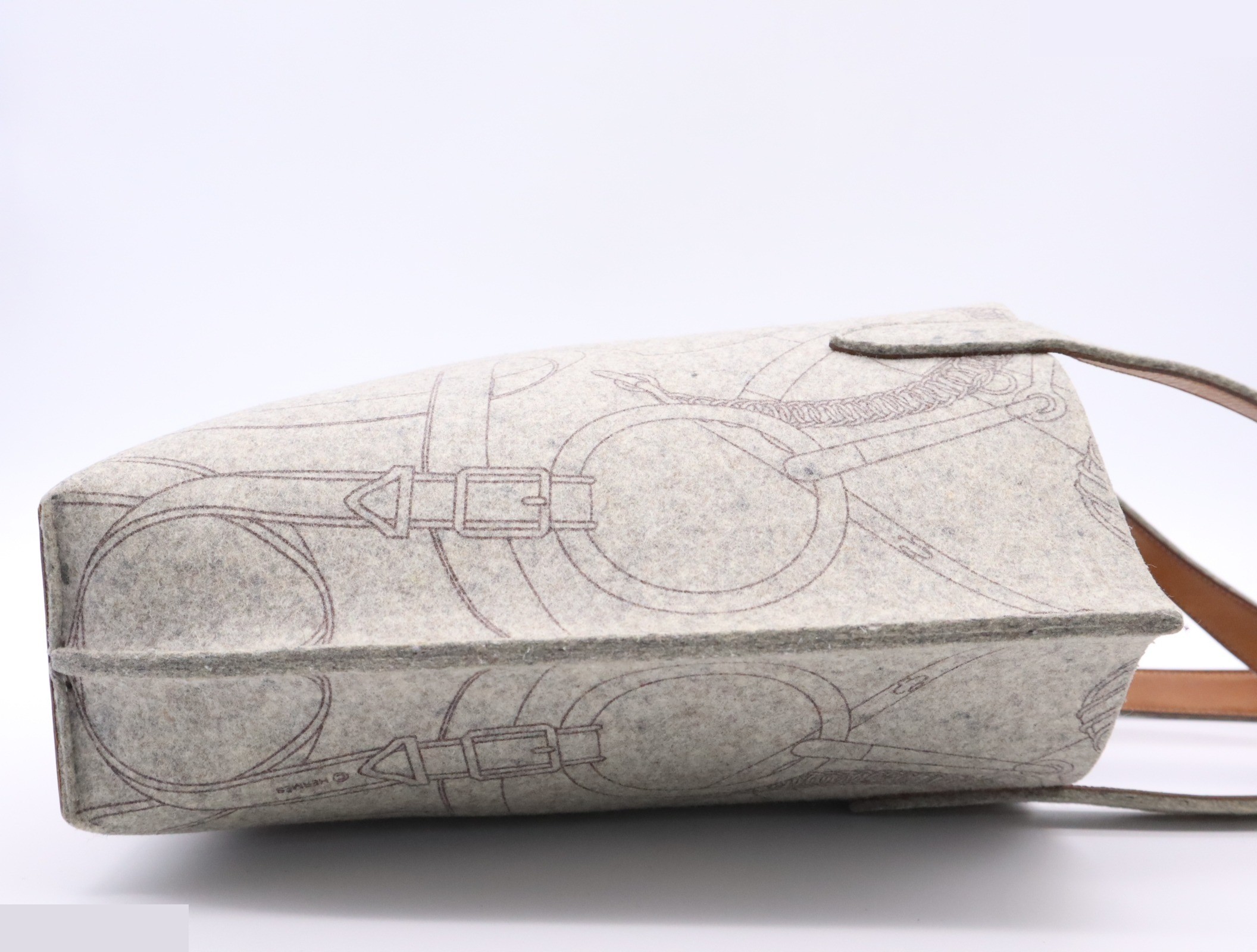 Felt x Leather Karimi MM, Gray, with Pouch, L Stamp, 2008 — view 5