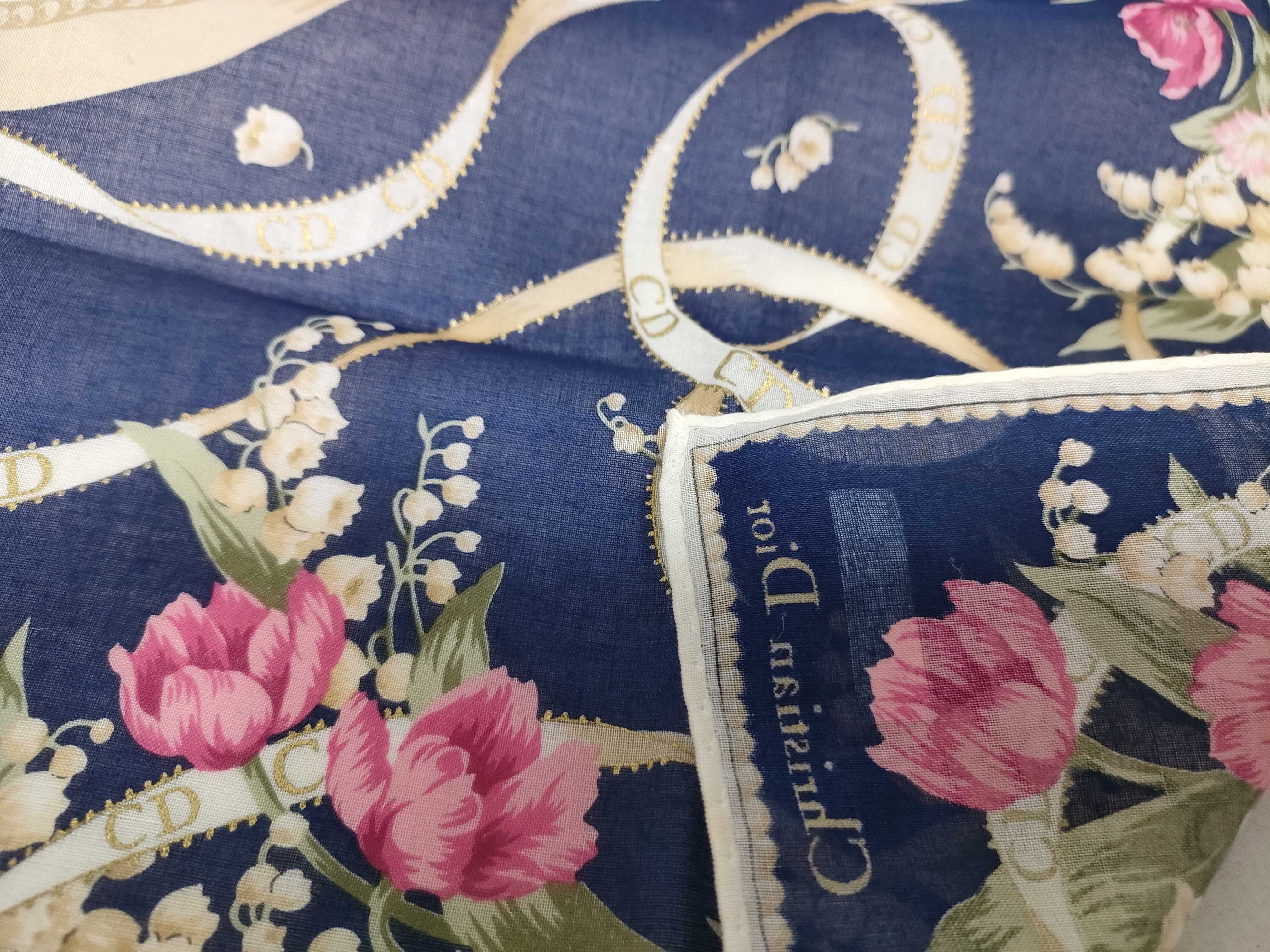 handkerchief scarf with sticker, emblem, ribbon, flower, and other accessories. — view 4