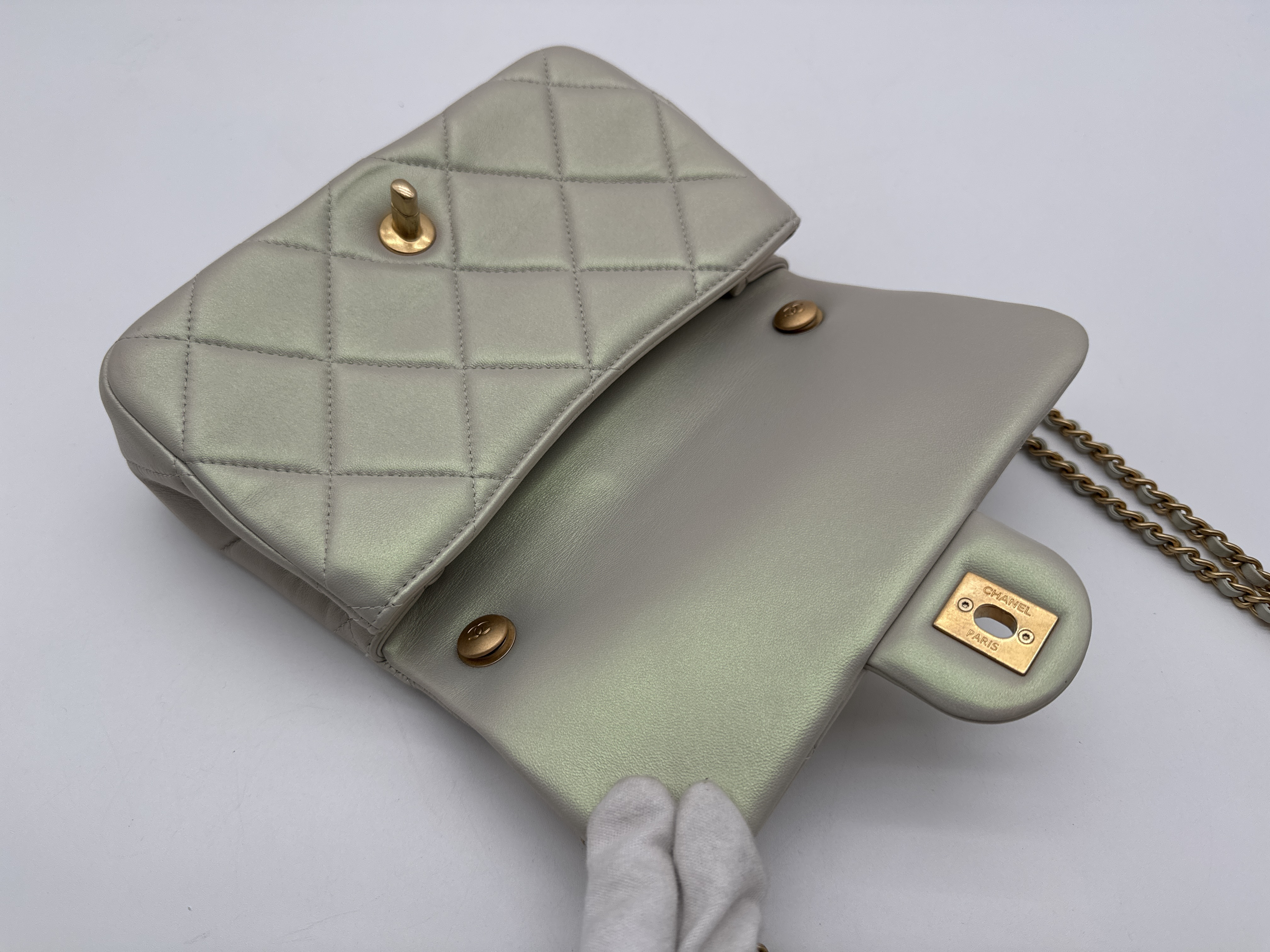 Lambskin Mini Matelassé Shoulder Bag — view 9