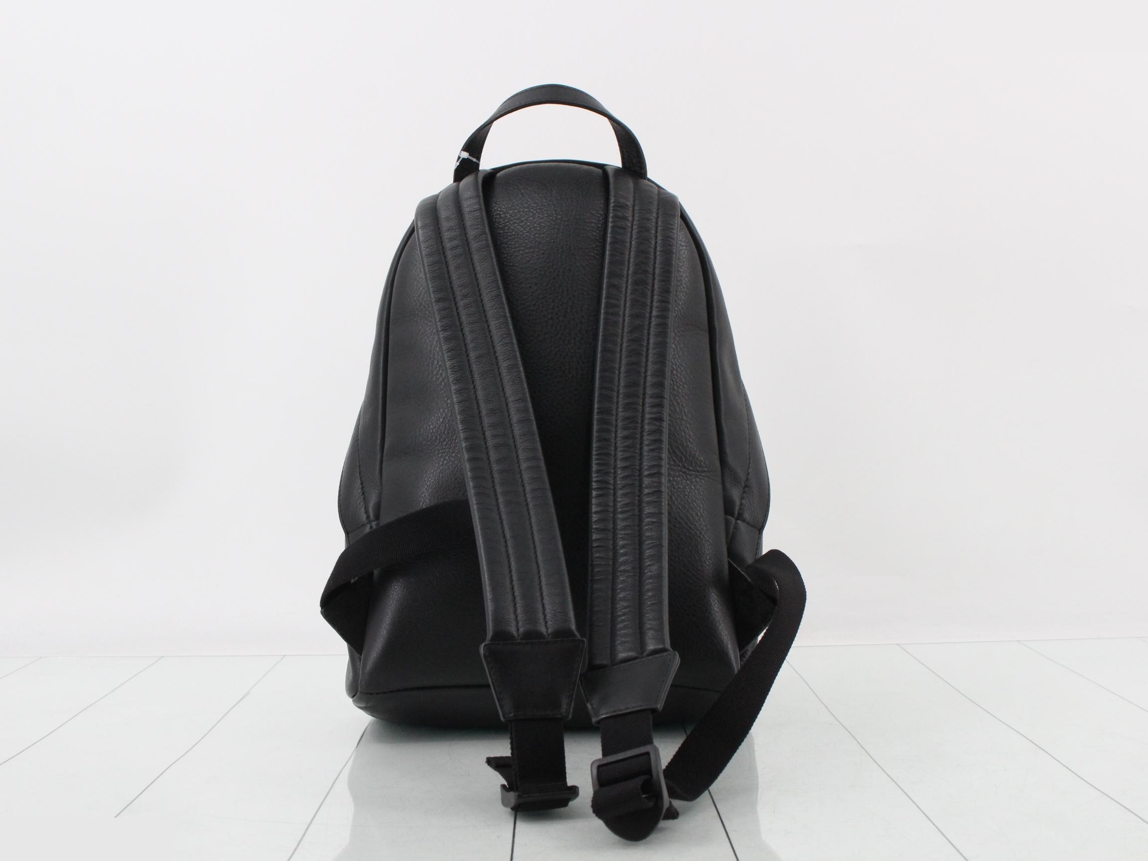 Everyday Backpack Leather Rucksack Black — view 2