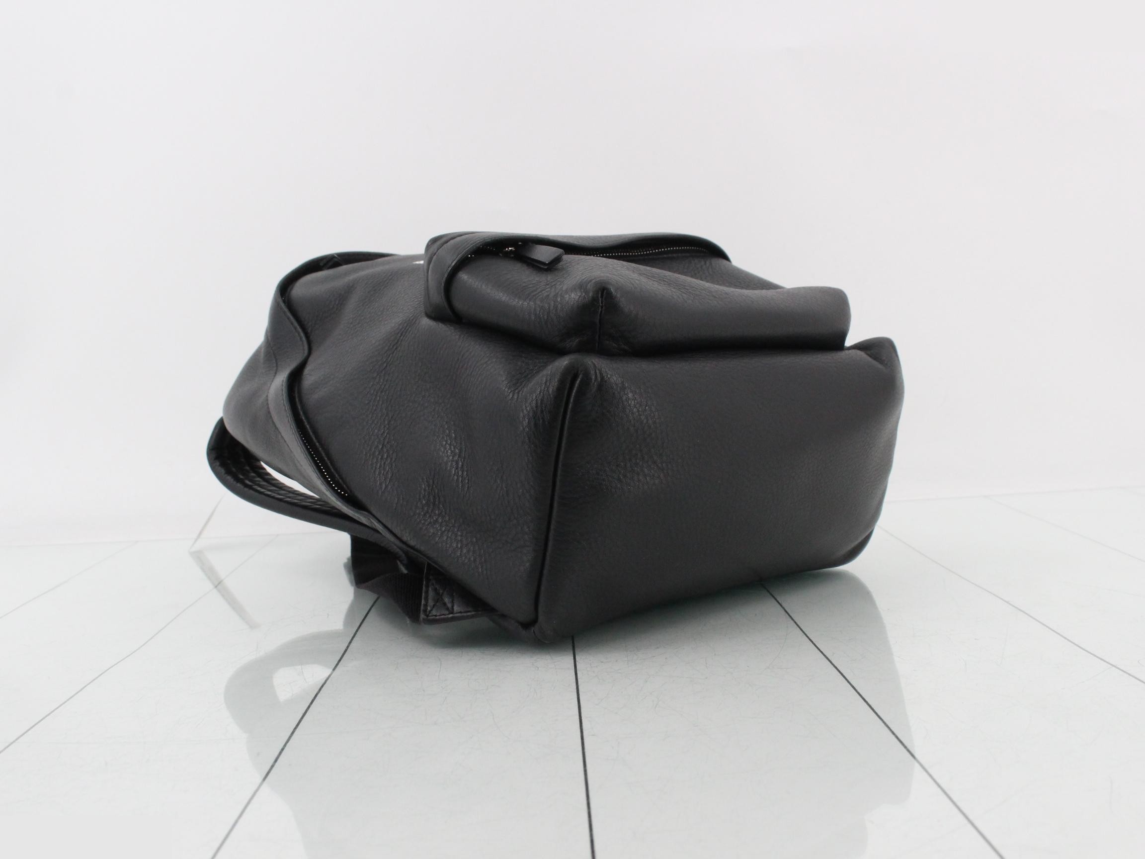 Everyday Backpack Leather Rucksack Black — view 5