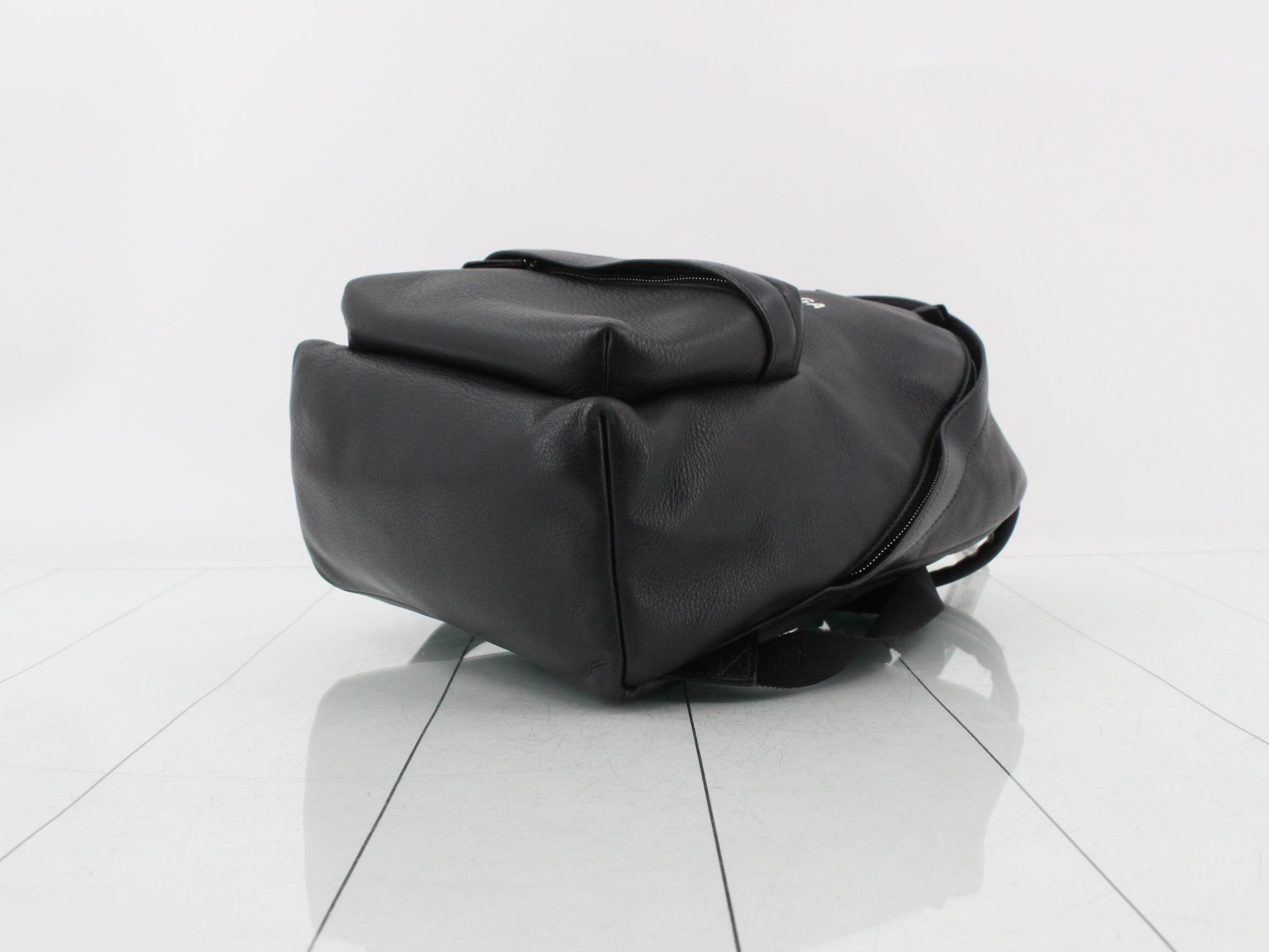 Everyday Backpack Leather Rucksack Black — view 6