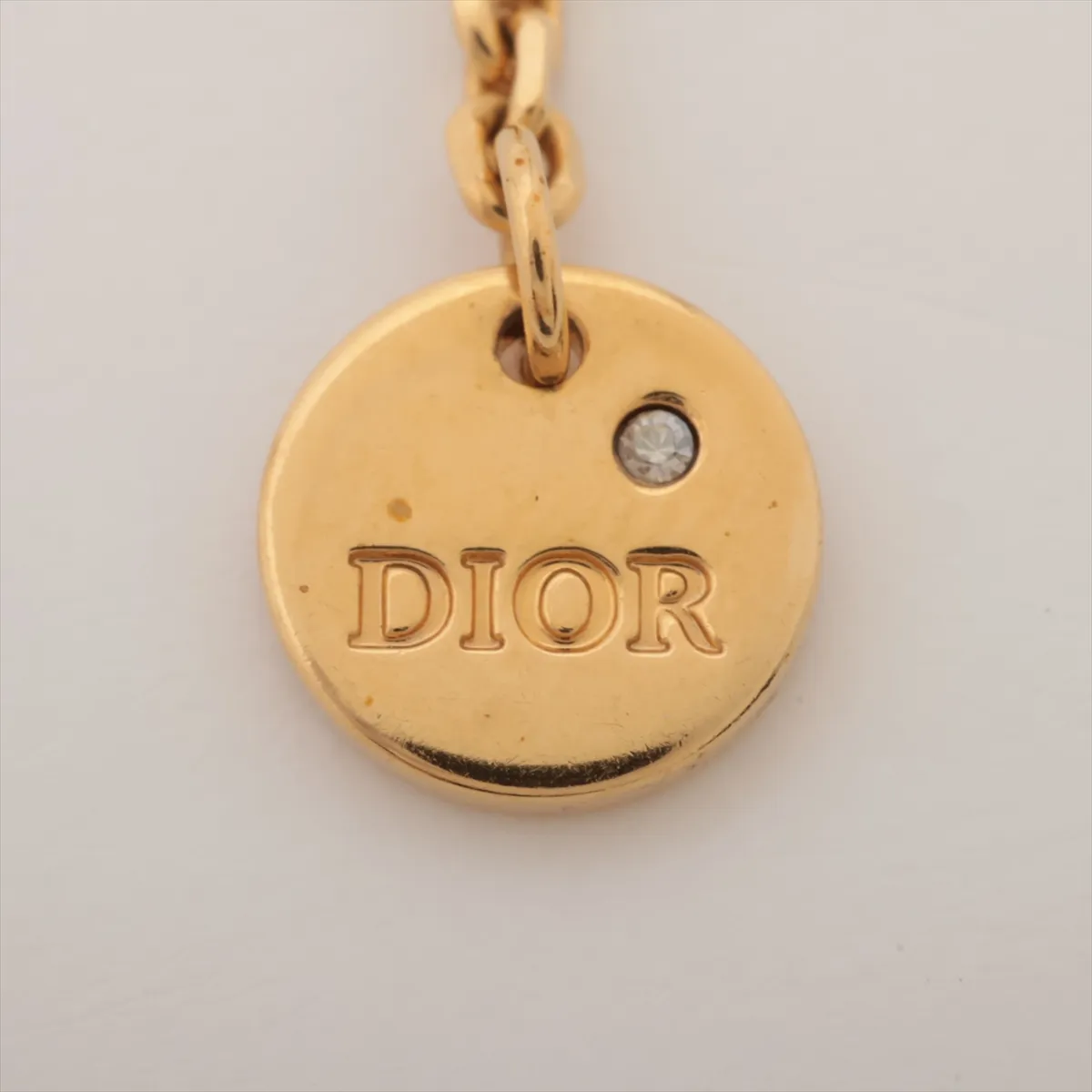 Petit CD bracelet, gold-plated with rhinestones. Shows signs of wear, — view 5
