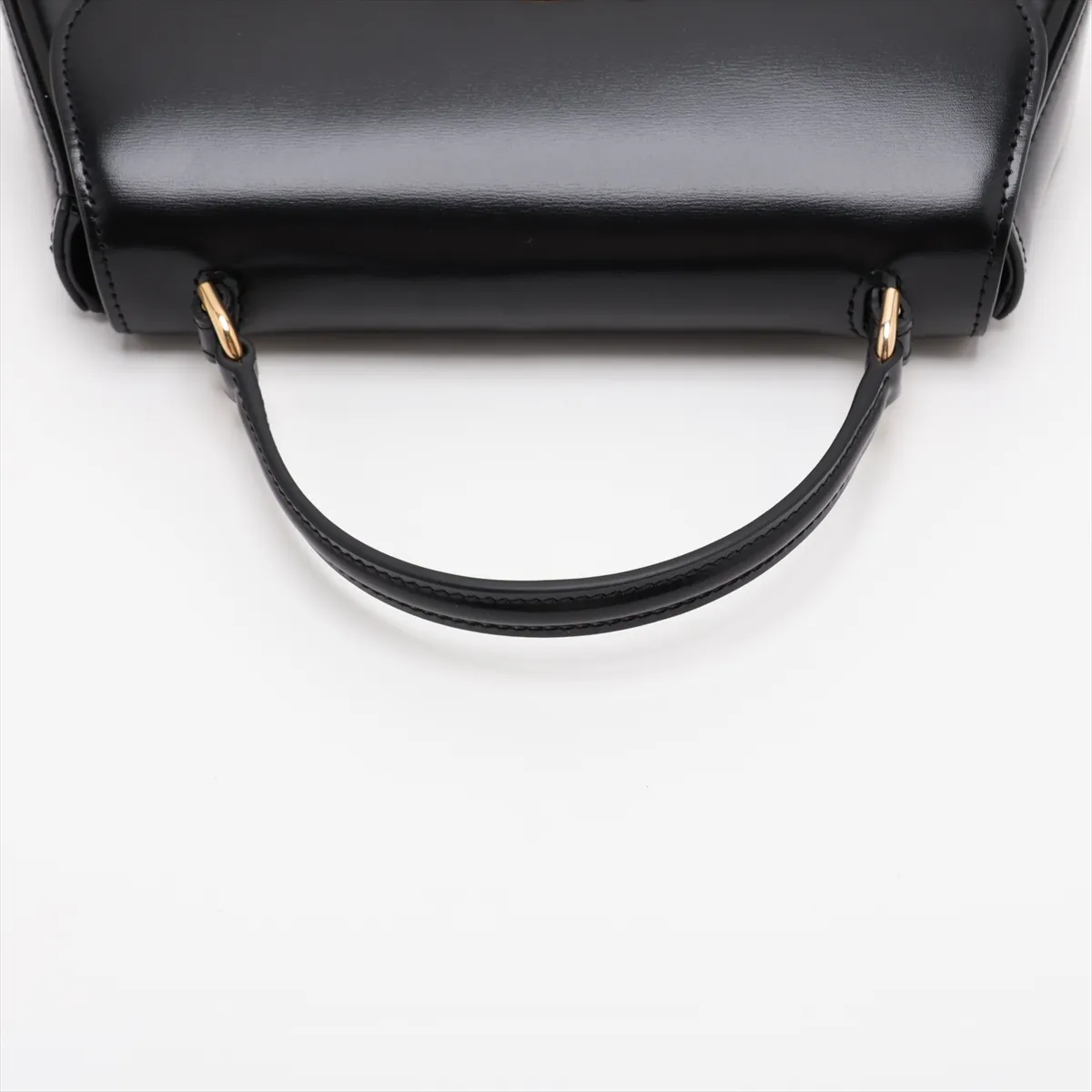 Triomphe Teen Laura Leather 2-Way Handbag, Black — view 5